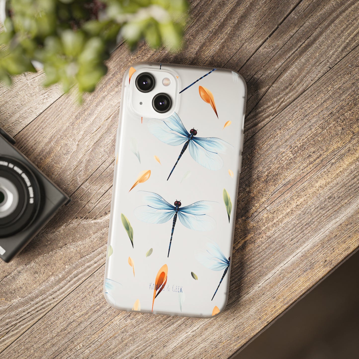 Dragonfly Dreams: Transparent Flexi Phone Case