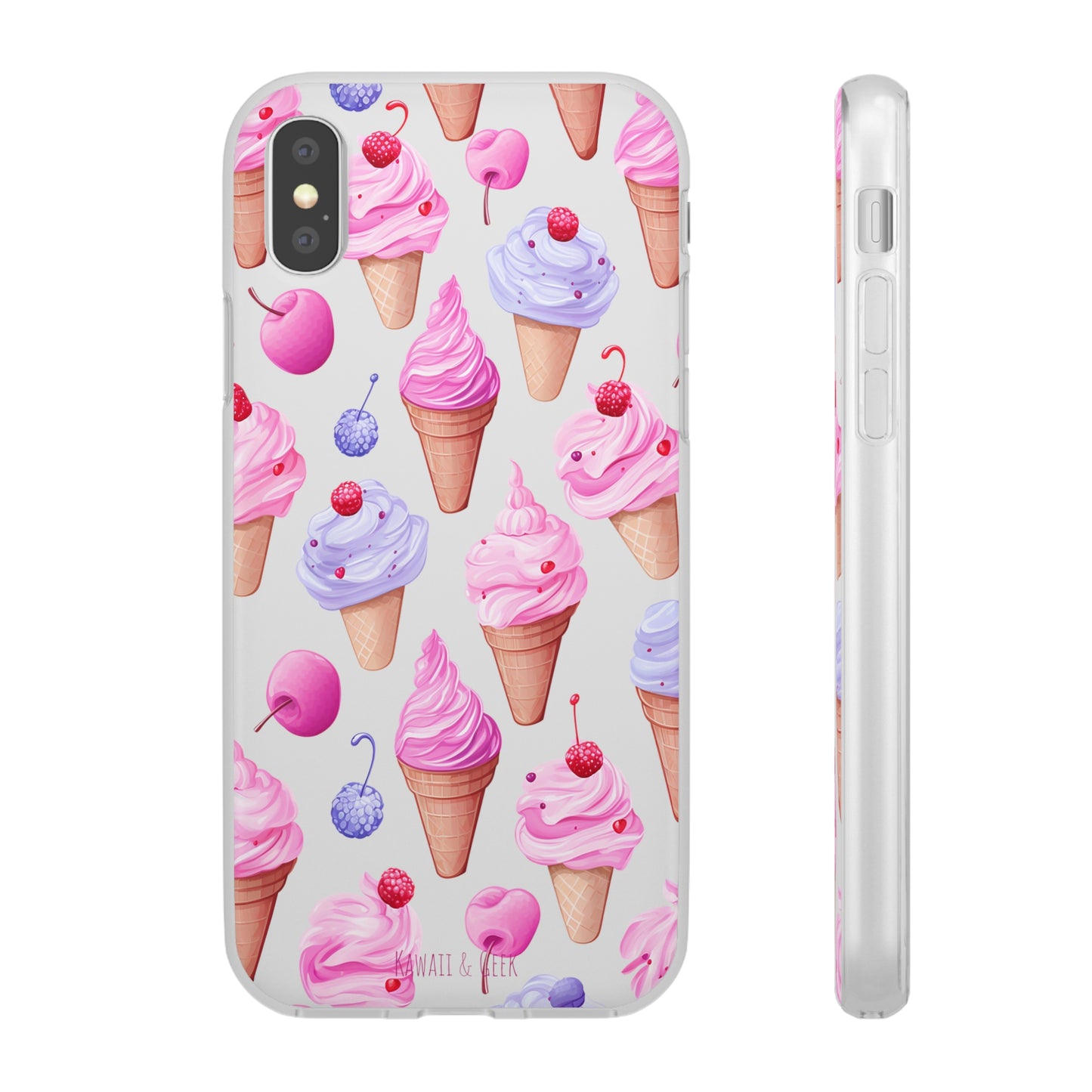 Vibrant Ice Cream Delight Flexi-Case for Phones