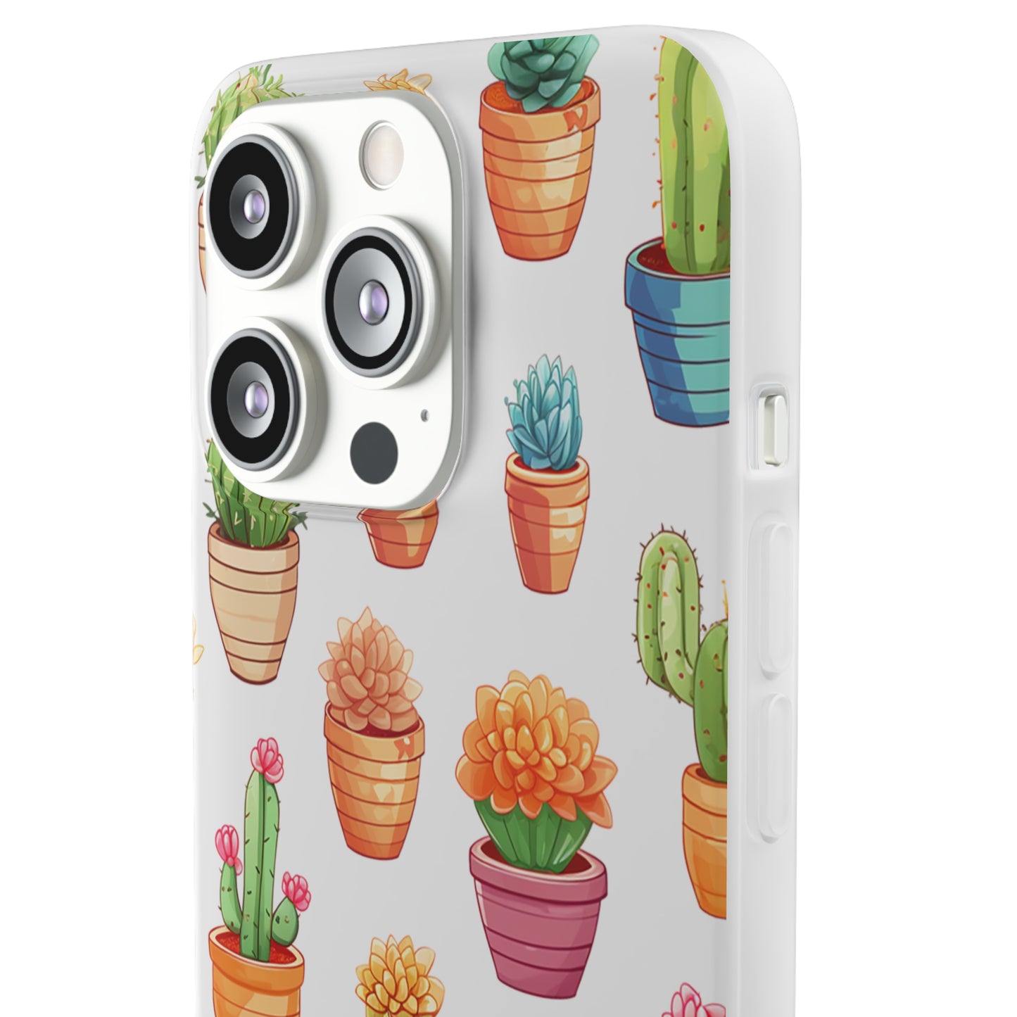 Charming Cactus Flexi and semi Transparent Phone Case