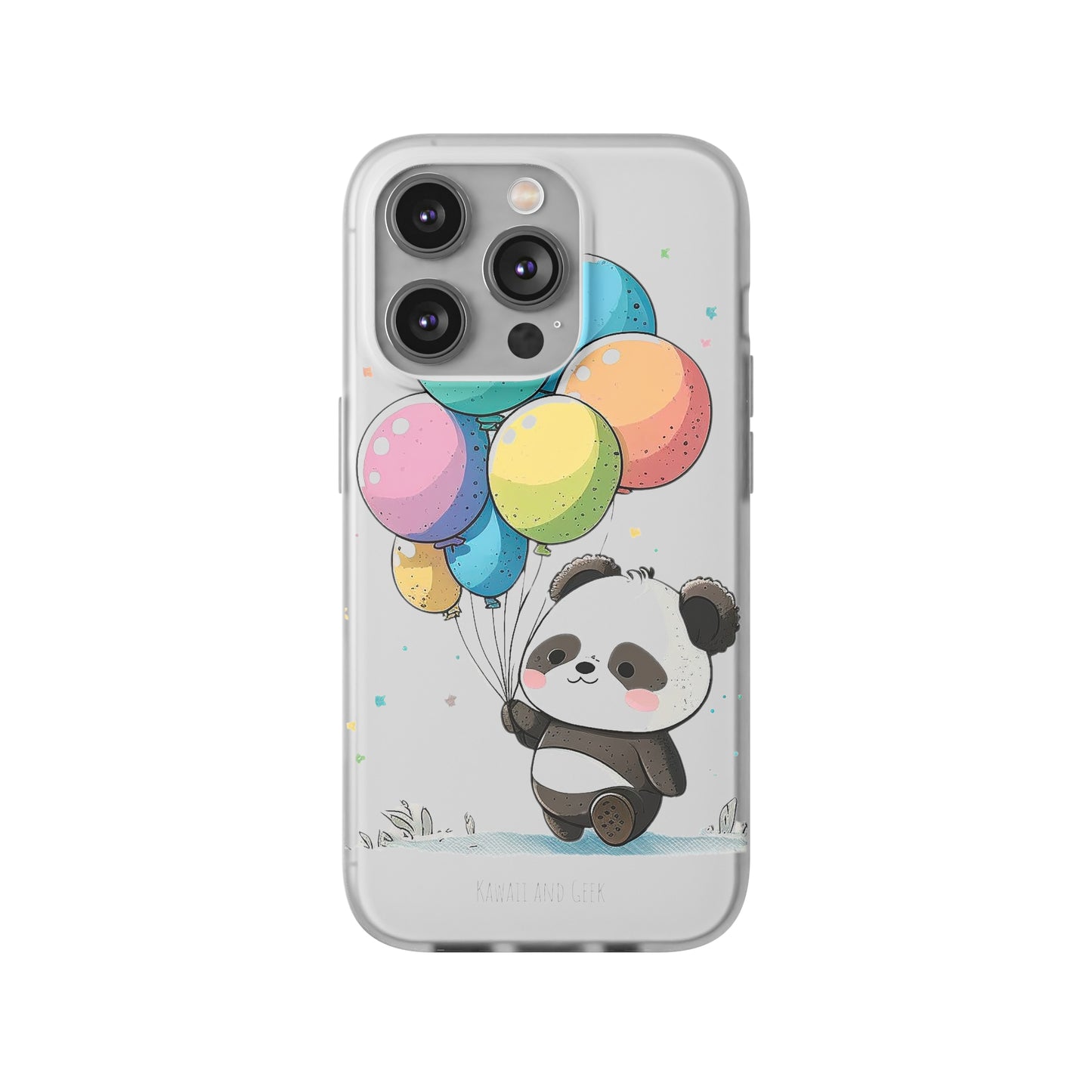 Cute Panda with Balloons flexi Smartphone Case - Add Some Adorable and Protective Style to Your Device