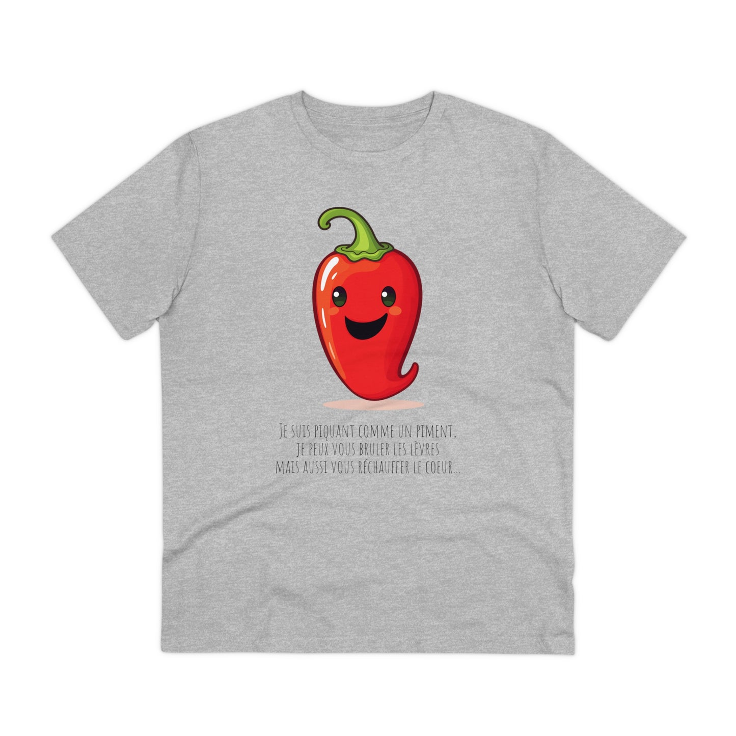 Cute and Smiling Red Hot Pepper Eco-Friendly T-Shirt - FRENCH