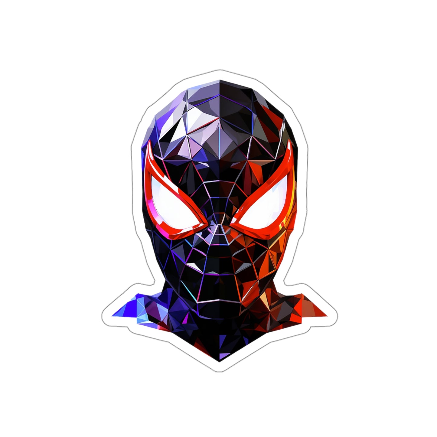 Siper Man Miles Morales Geometric Vector Sticker - Embrace the Power of Diversity