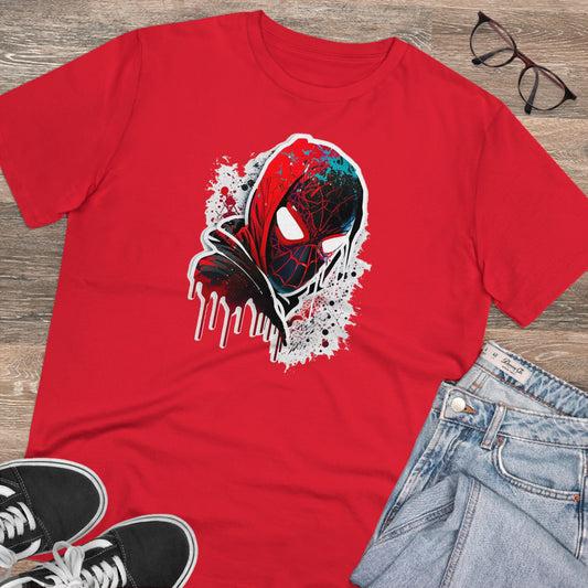 Miles Morales in Pop-Art Style Organic Unisex T-Shirt - Add Some Colorful and Eco-Friendly Style to Your Wardrobe