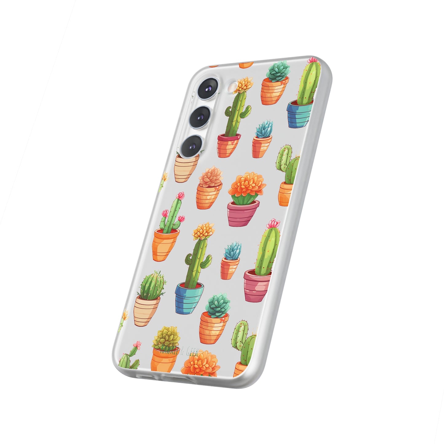 Charming Cactus Flexi and semi Transparent Phone Case