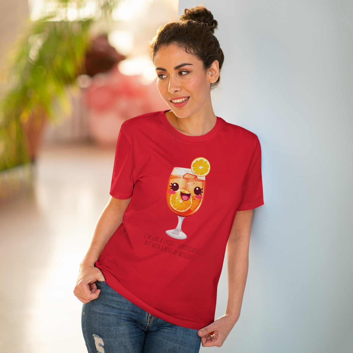 Cute and Mischievous Spritz Glass T-Shirt | Fun and Sophisticated Design