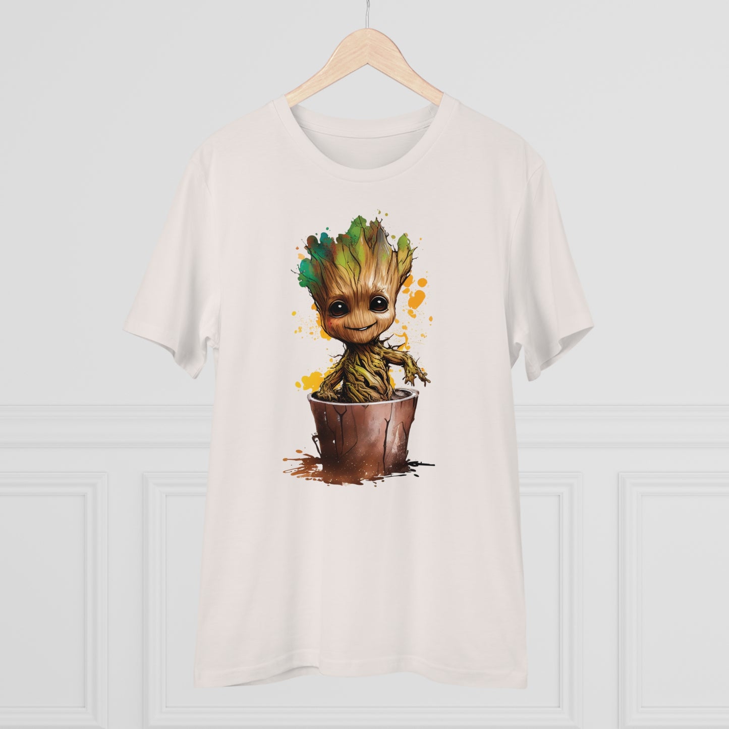 Eco-Friendly Baby Groot Watercolor Style Unisex T-Shirt - Add Some Fun and Sustainable Style to Your Wardrobe