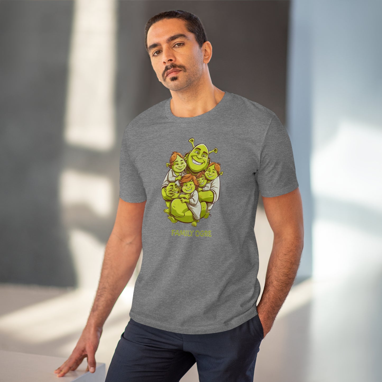 Family Ogre - Unisex Eco-Friendly T-Shirt - Celebrate Father's Day with Shrek and His Kids