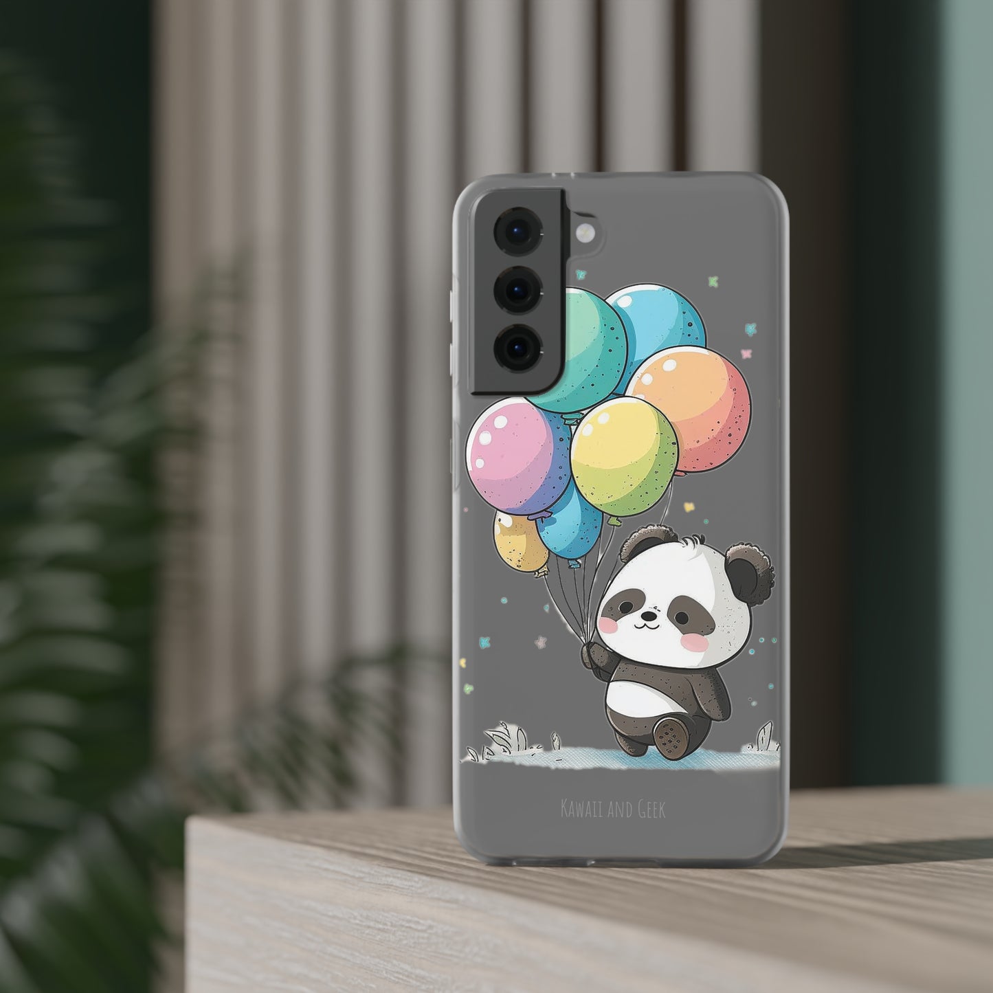 Cute Panda with Balloons flexi Smartphone Case - Add Some Adorable and Protective Style to Your Device