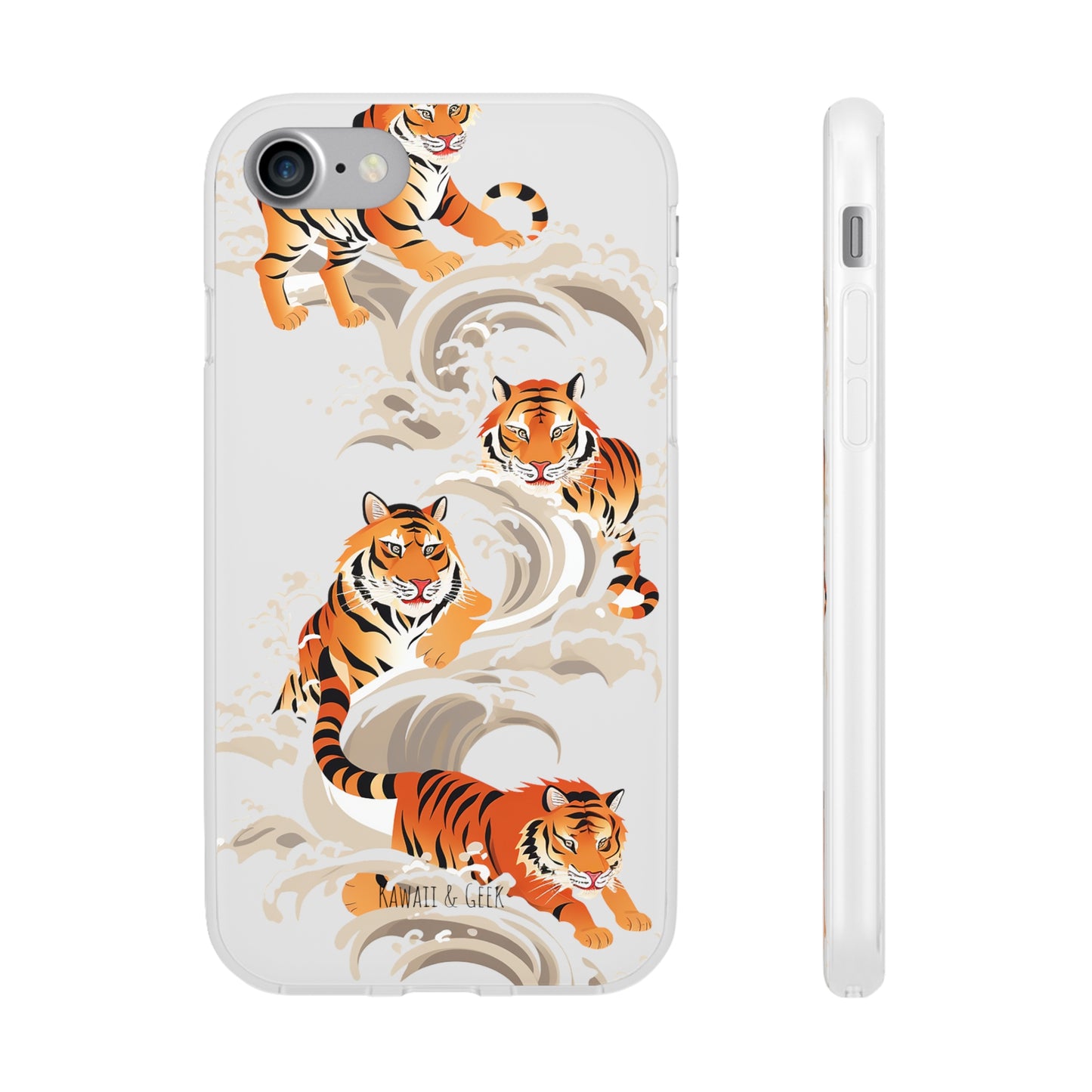 Elegant Chinese Ink Tiger Flexi Phone Case