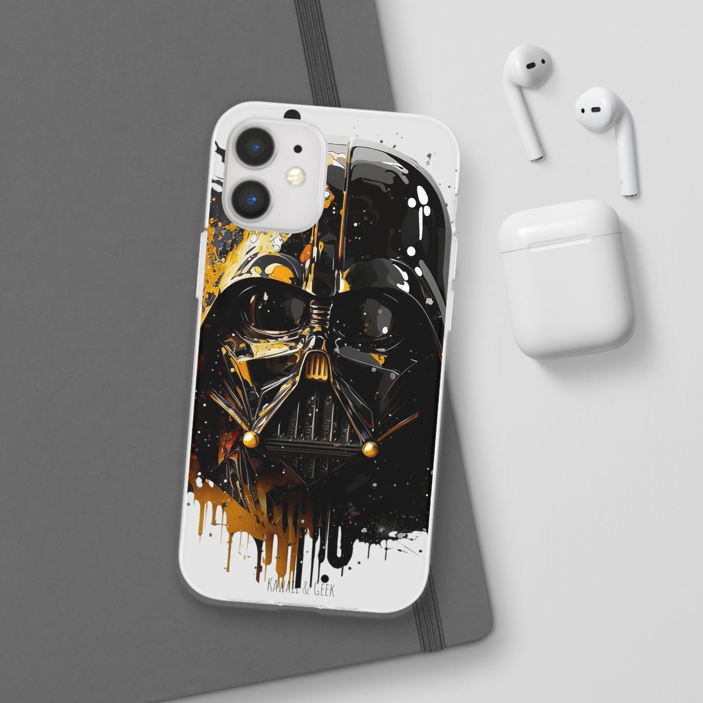 Darth Vader Gold and Black flexi phone Case - Protect Your Phone with Galactic and Artistic Style