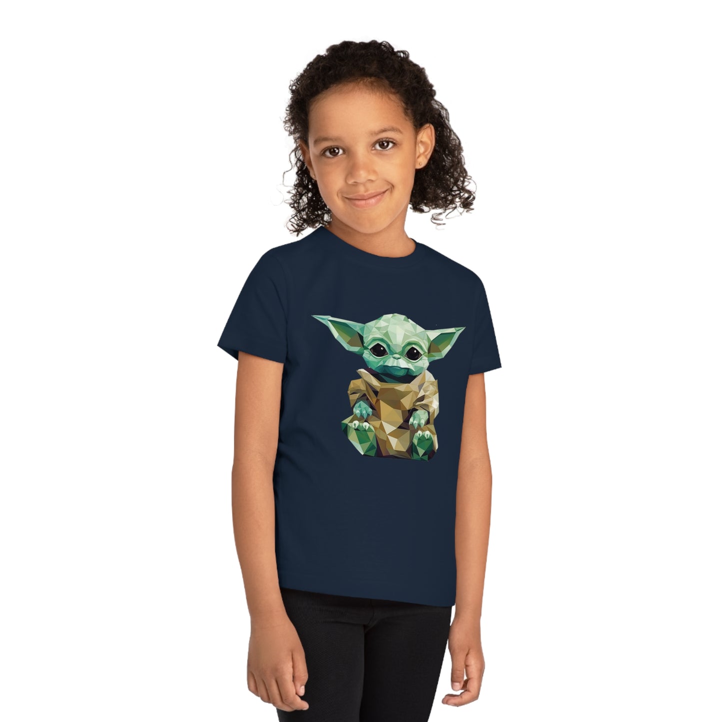 Baby Yoda Grogu Polygonal Kids T-Shirt - Embrace Adorable Adventure