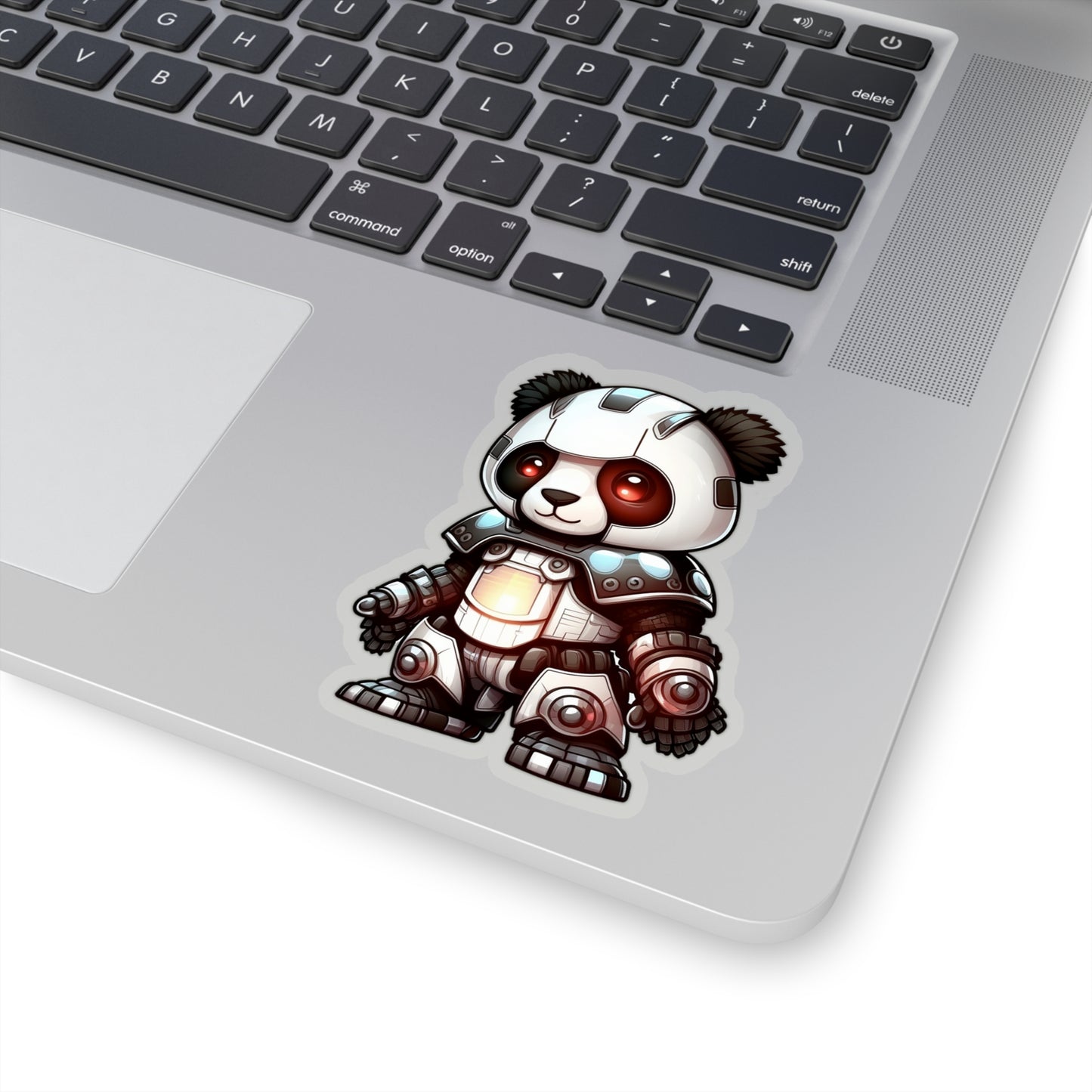 Sweet and Heroic Iron Man Panda Sticker - Ready to Defend Its Friends