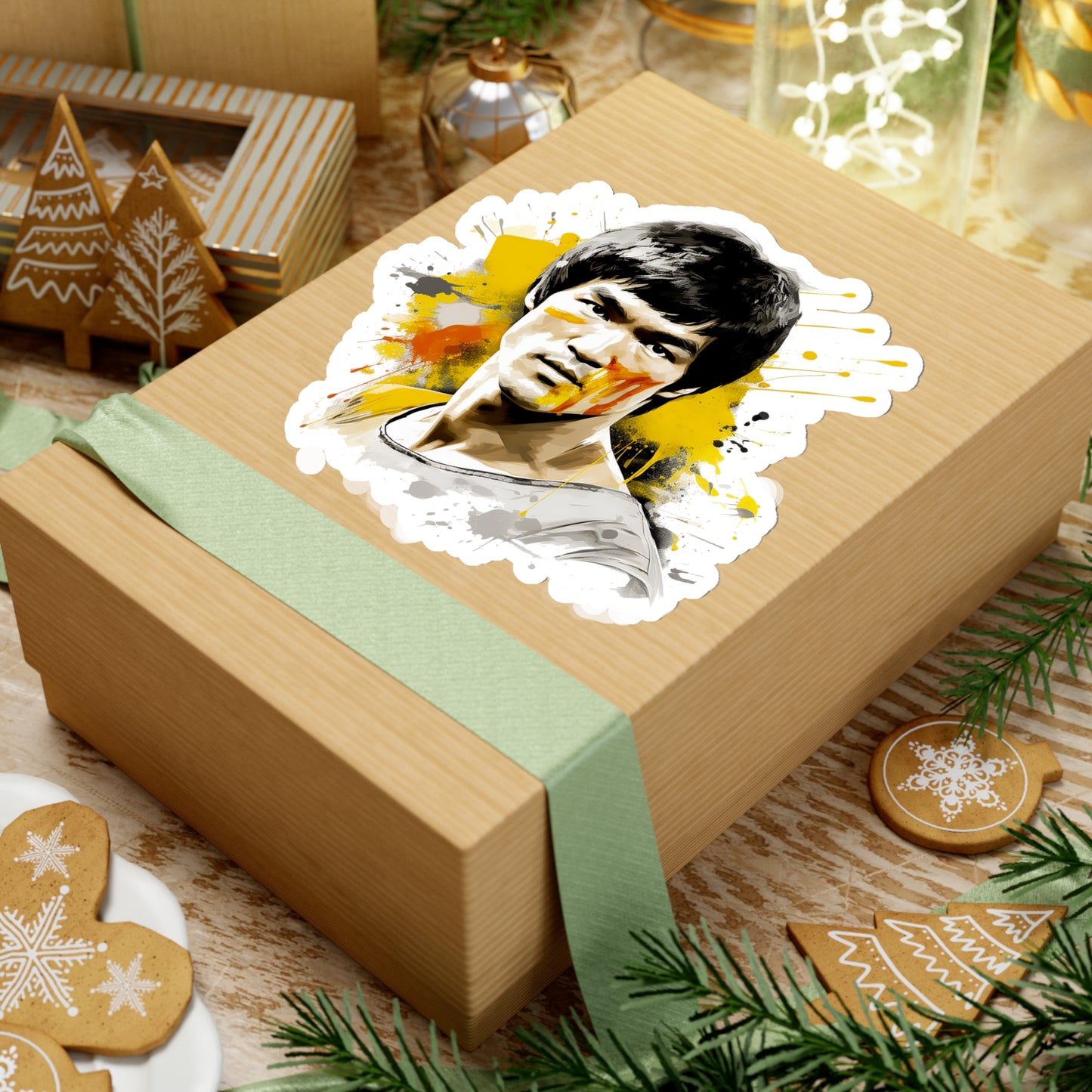 Watercolor Bruce Lee: Martial Arts Legend Sticker