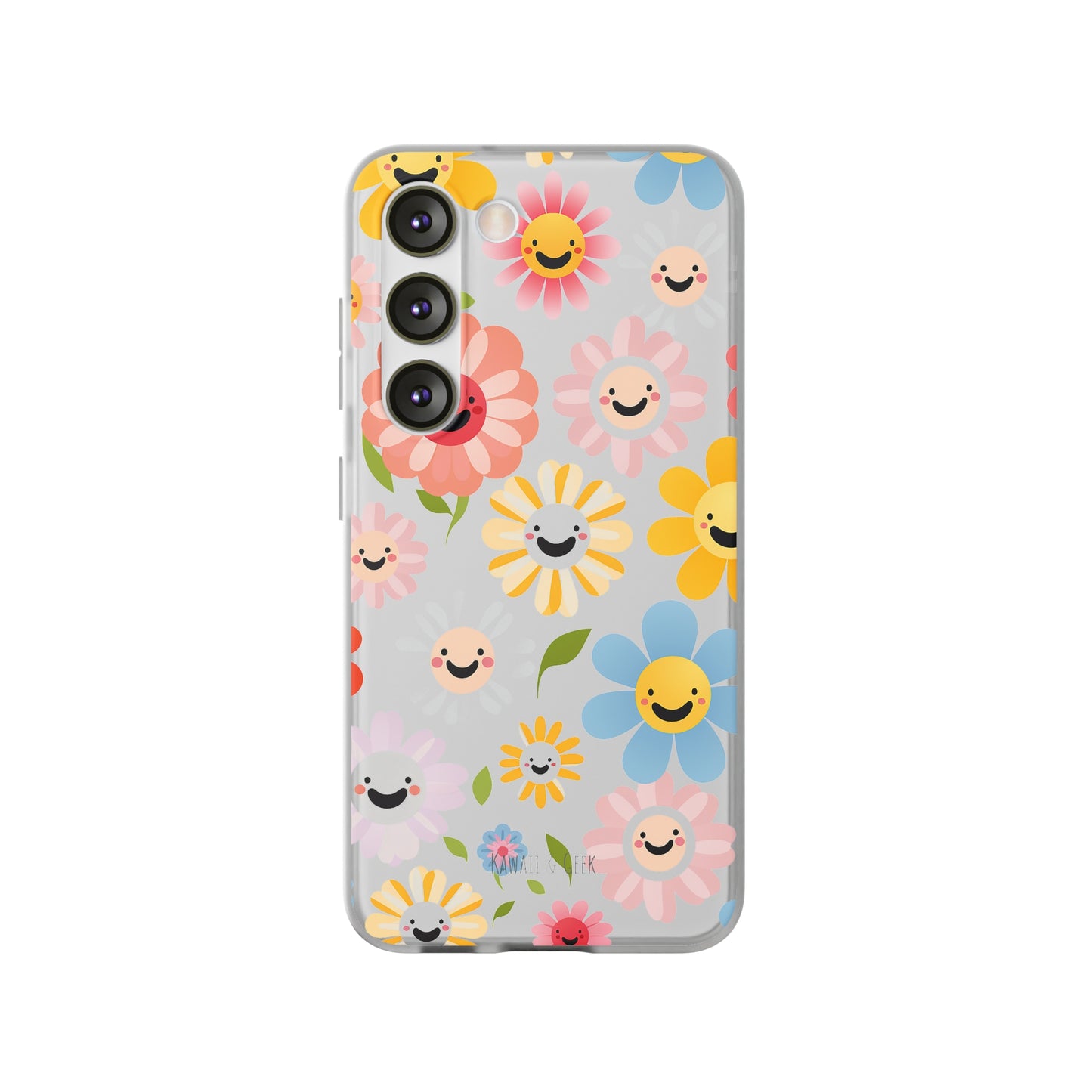 Kawaii Flowers Flexi Transparent Phone Case