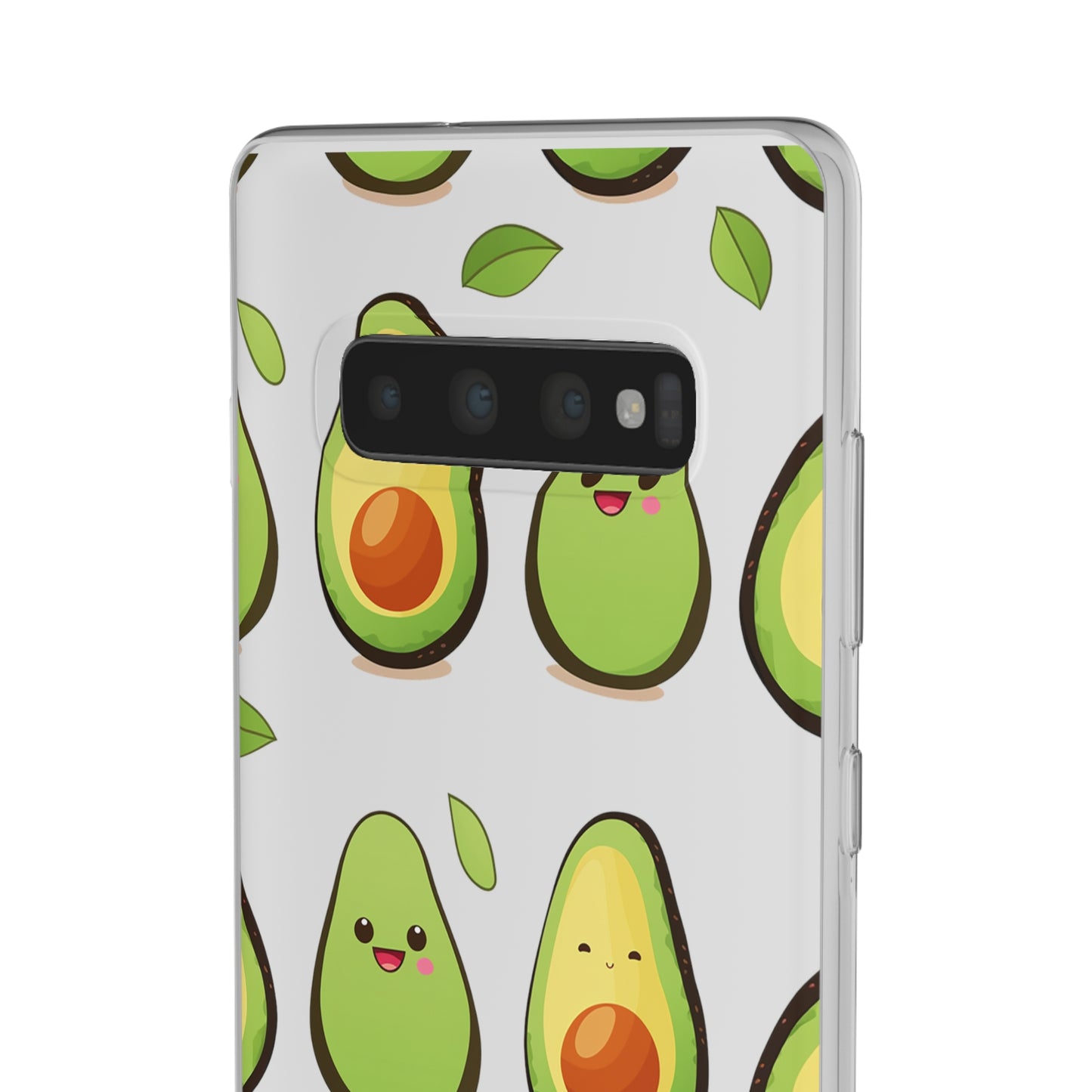 Cute Avocado Transparent Flexi Case: Perfect Blend of Style & Function