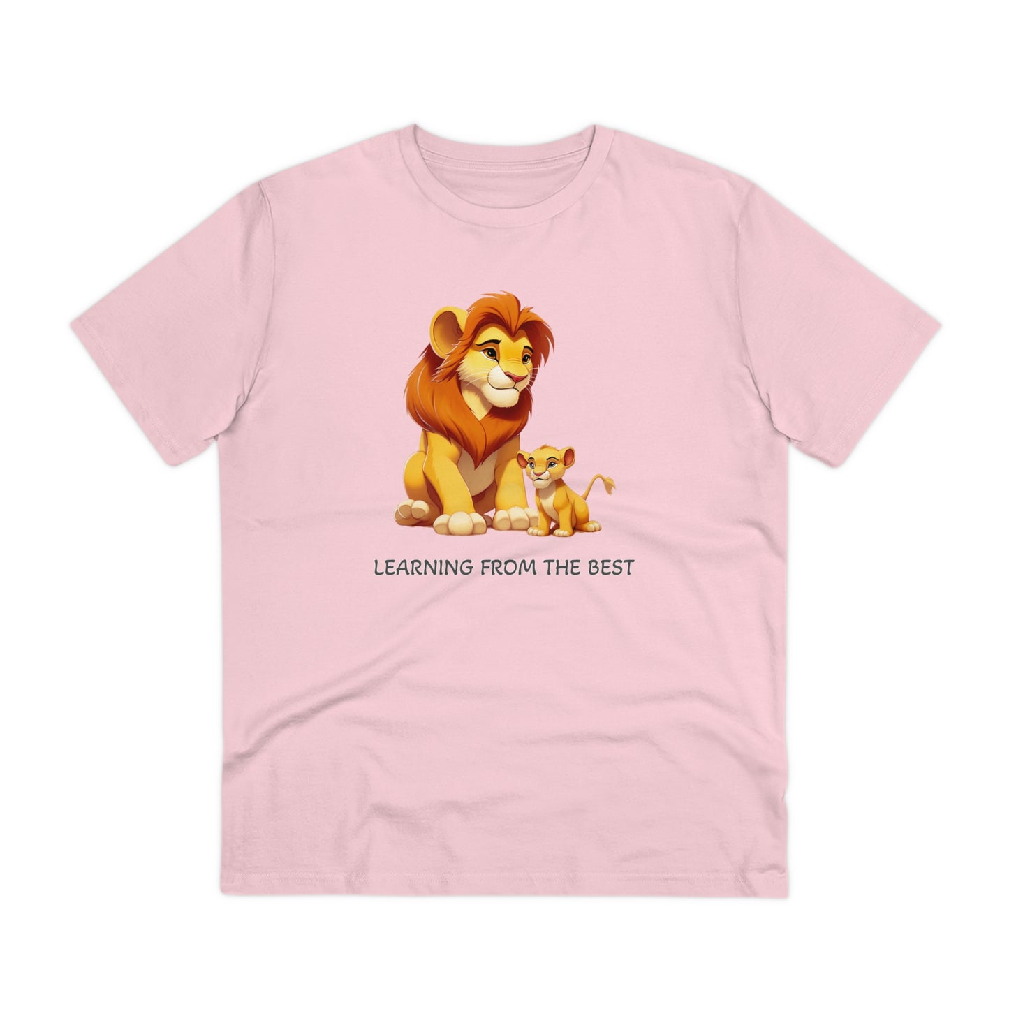 Learning from the Best - Father's Day T-Shirt - Celebrate the Bond with Mufasa and Simba in Eco-Friendly Style