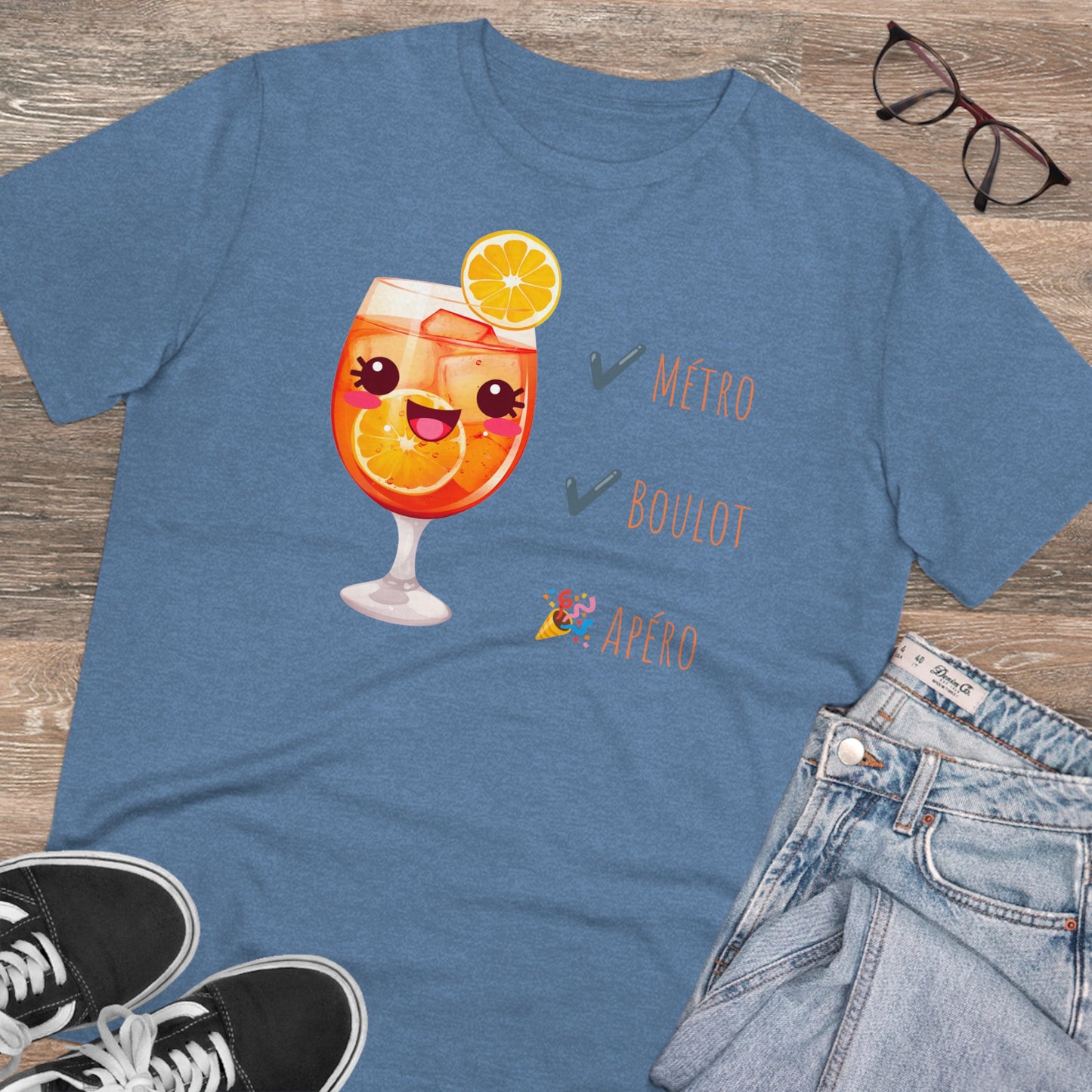 Cute Cocktail Glass T-shirt - Métro, Boulot, Apéro