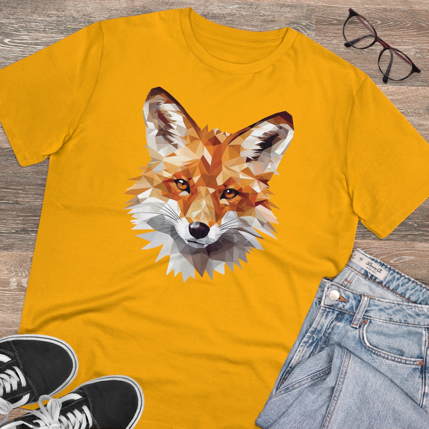 Fox Polygonal T-Shirt - Embrace Sly Charm