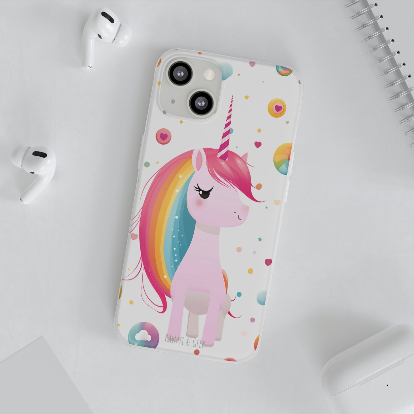 Kawaii Unicorn Flexi Transparent Phone Case