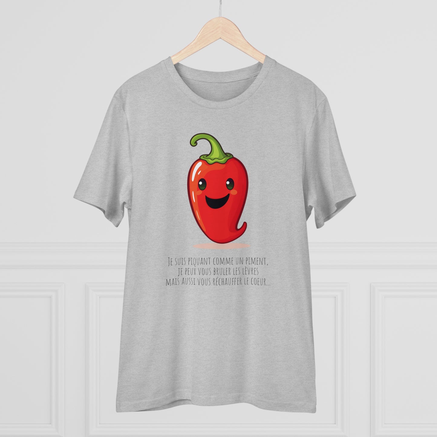 Cute and Smiling Red Hot Pepper Eco-Friendly T-Shirt - FRENCH