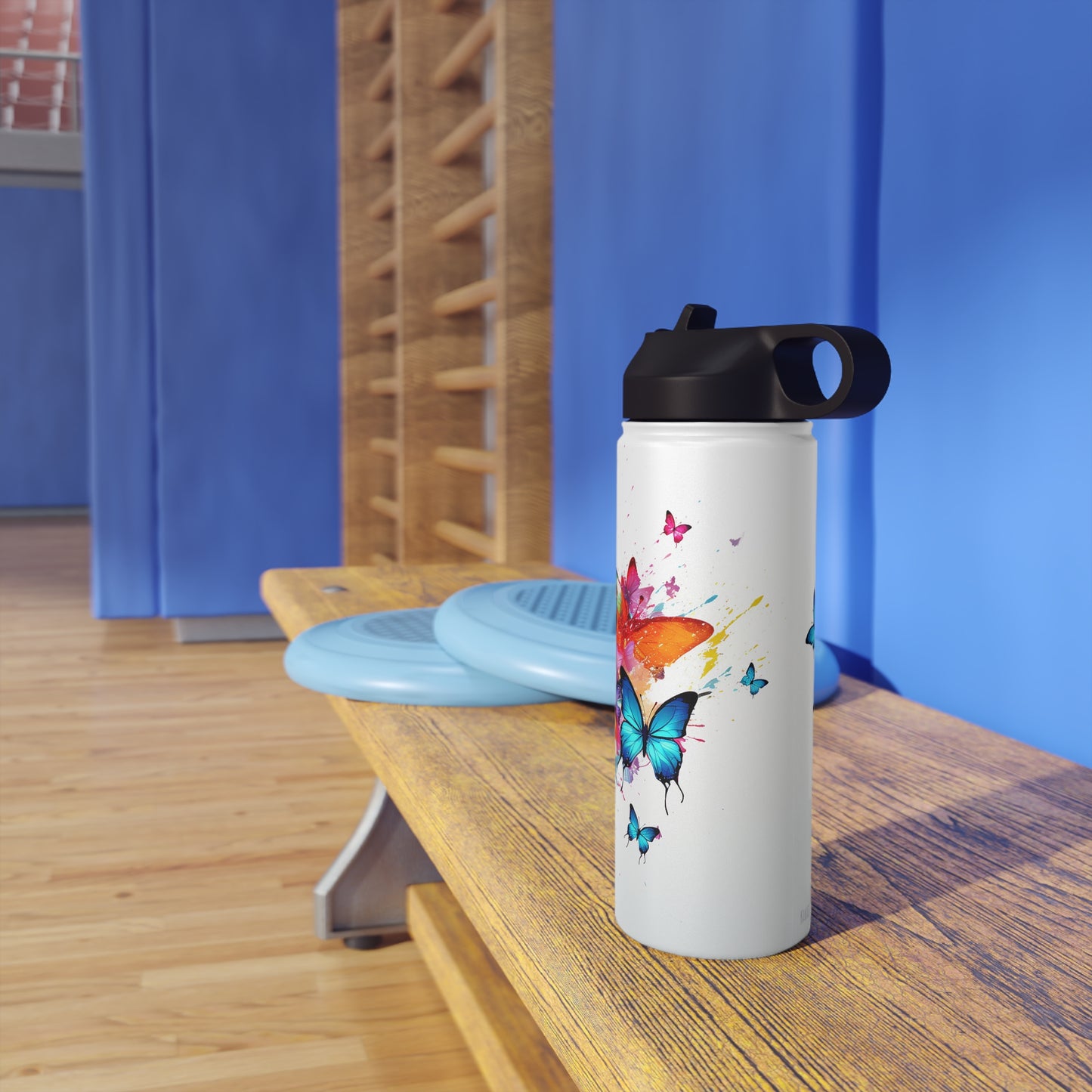 Watercolor Butterflies: Stainless Steel Bottle