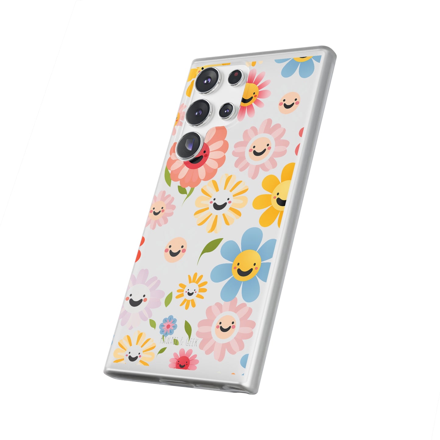 Kawaii Flowers Flexi Transparent Phone Case