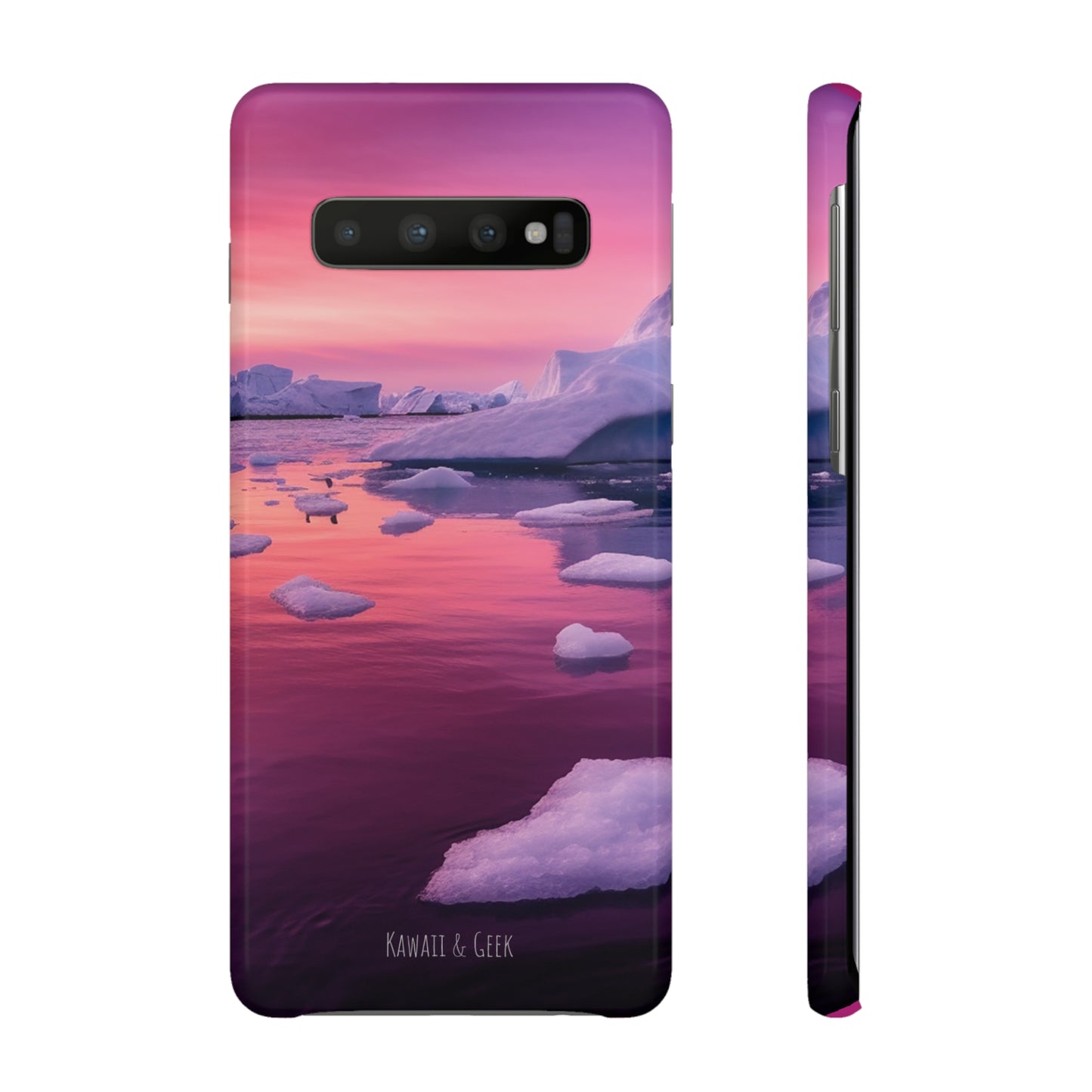 Pinky Arctic Landscape at Sunset Phone Case - Capture the Serenity of Nature on Your Device