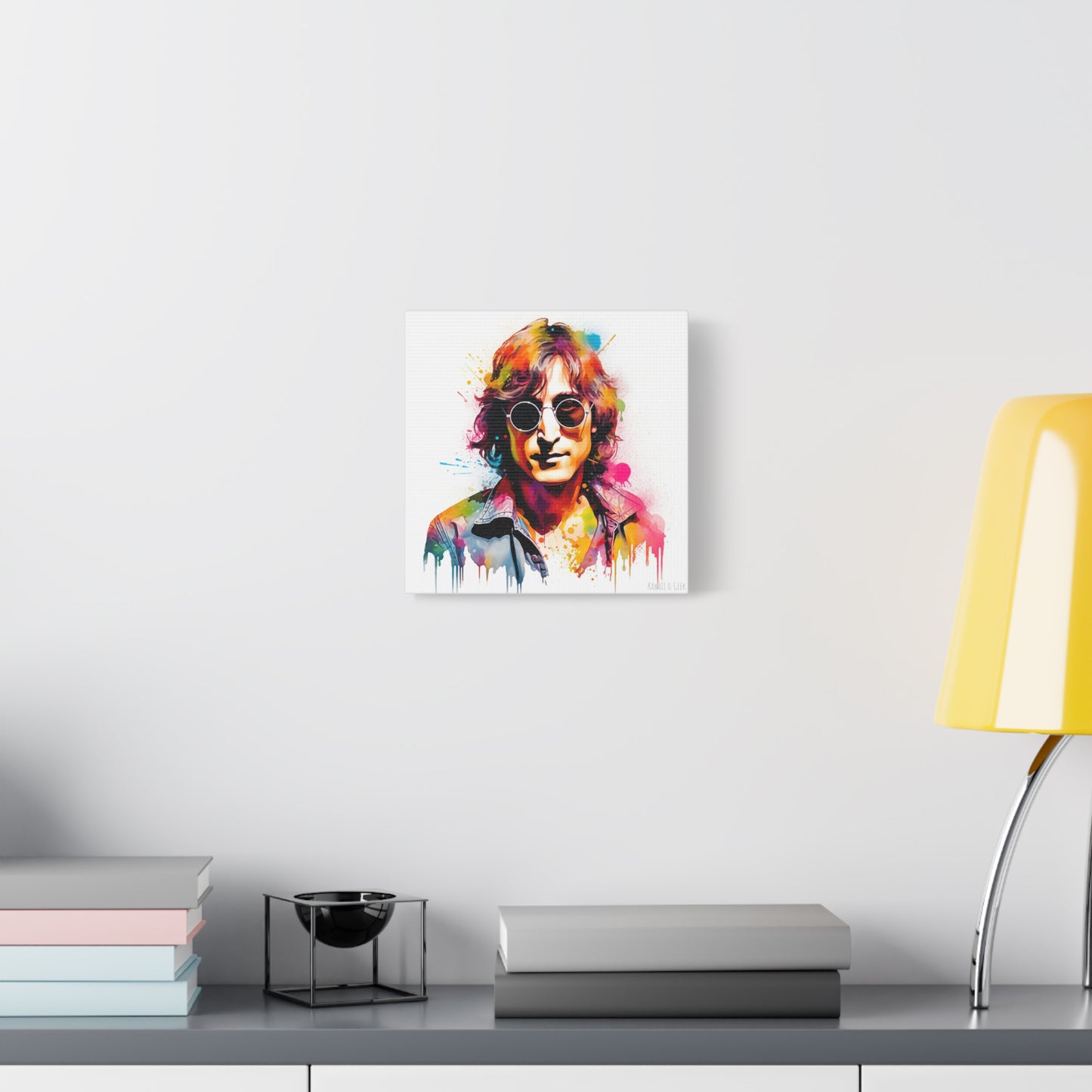 John Lennon Watercolor Art: Cotton Canvas Tribute