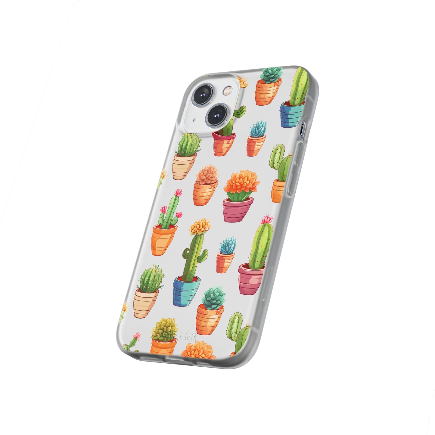 Charming Cactus Flexi and semi Transparent Phone Case