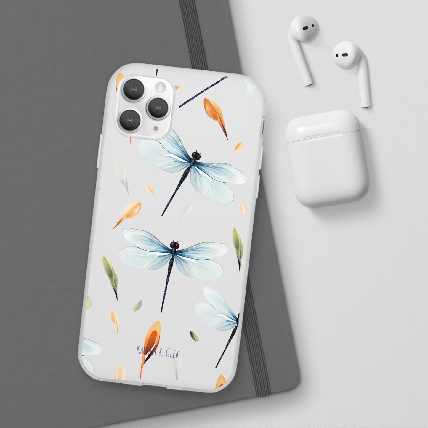 Dragonfly Dreams: Transparent Flexi Phone Case