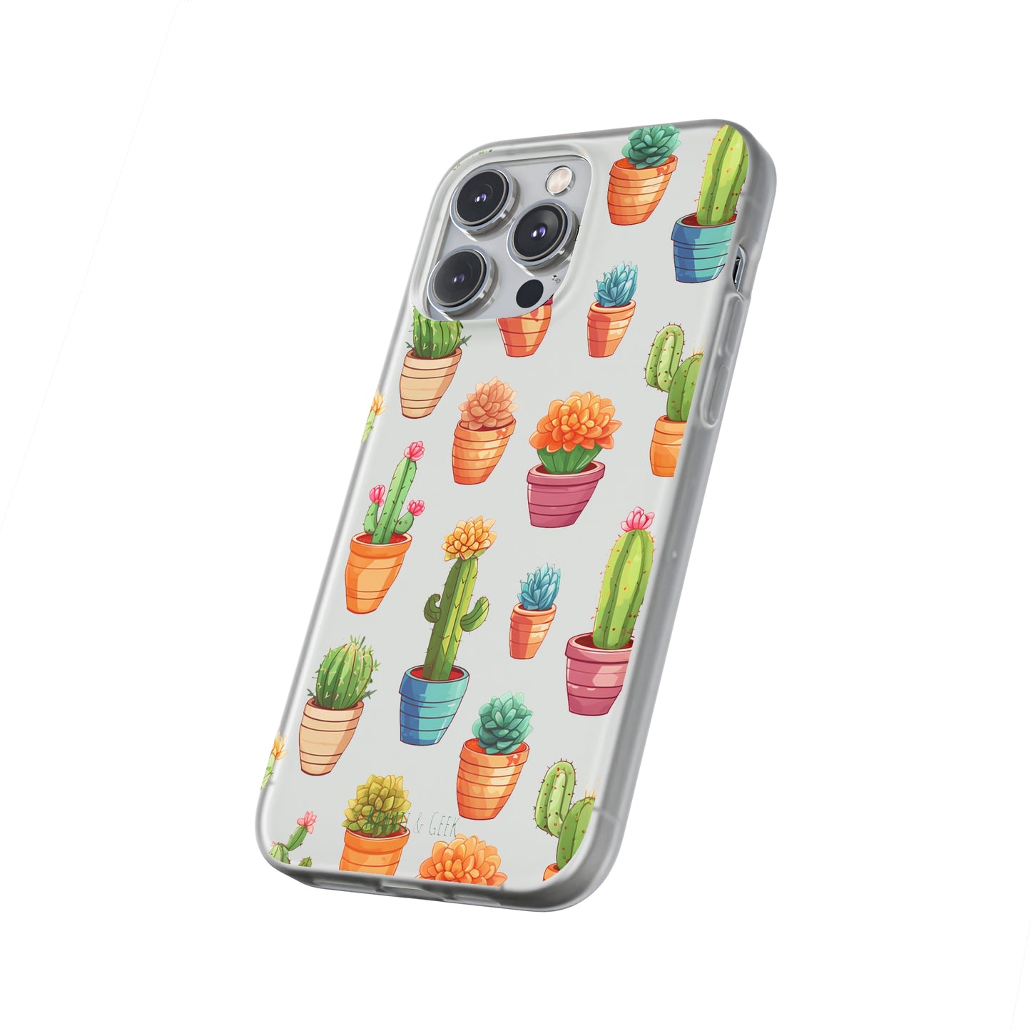 Charming Cactus Flexi and semi Transparent Phone Case