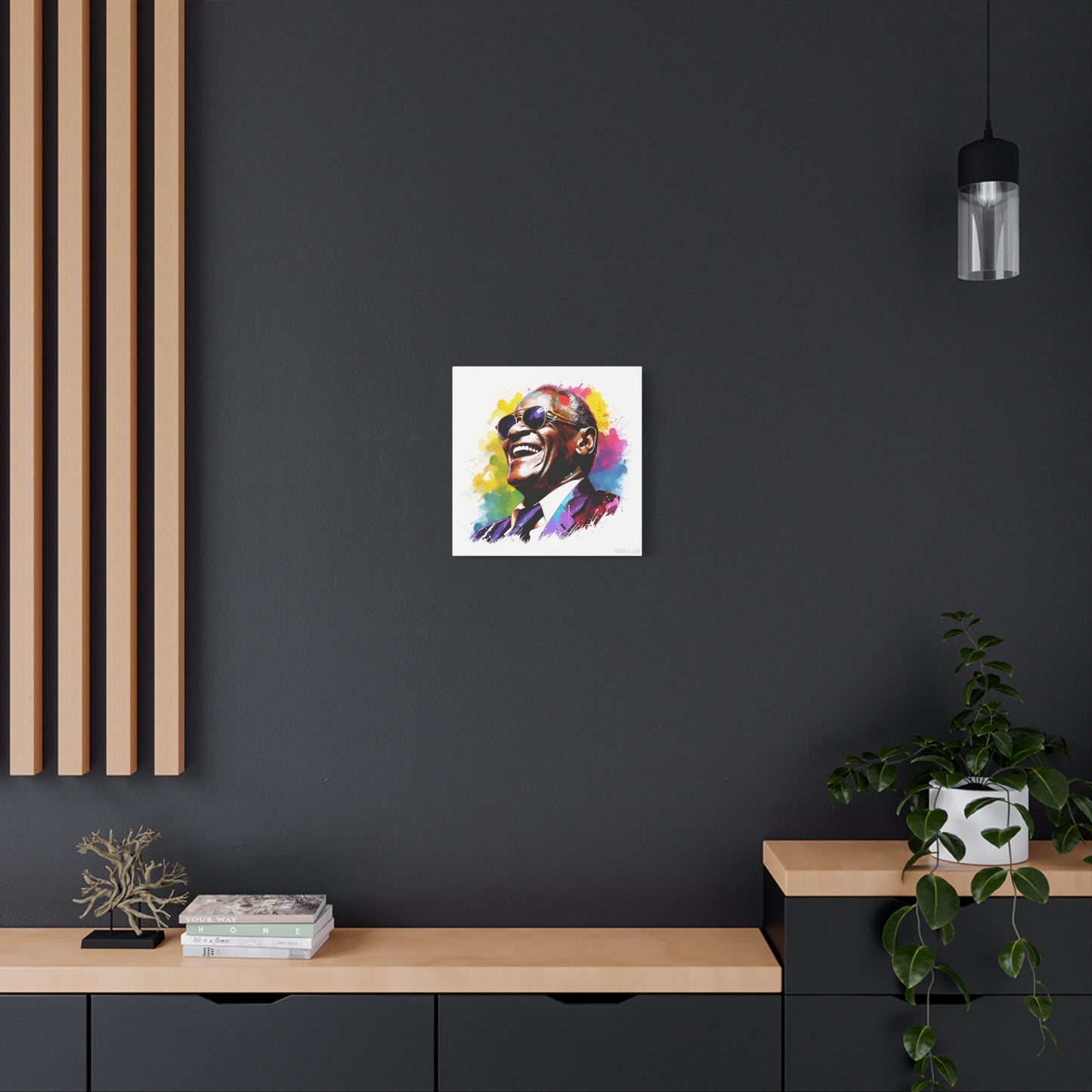 Ray Charles Watercolor Tribute : Timeless Cotton Canva