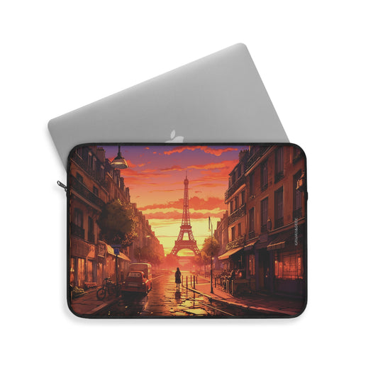 Parisian Sunset Laptop Sleeve - Embrace the Charm of Paris with Reliable Laptop Protection