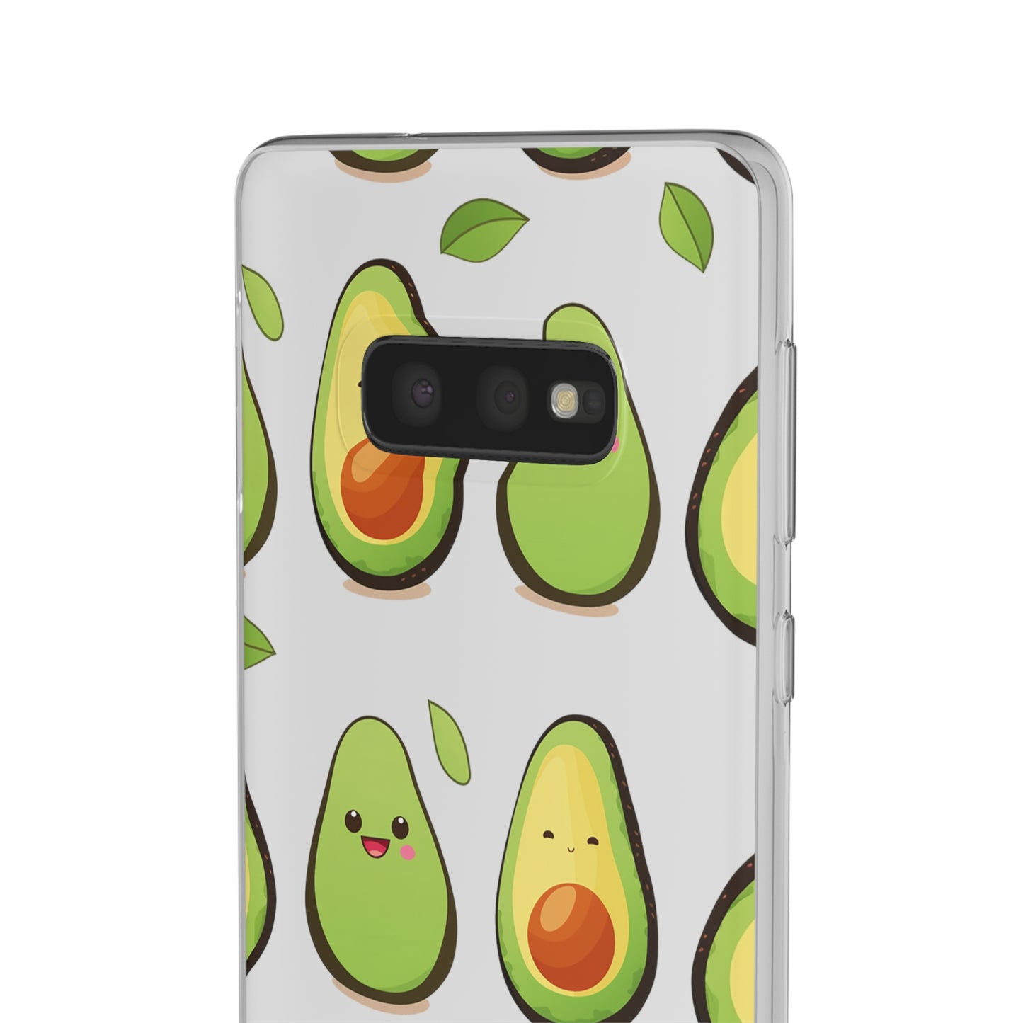 Cute Avocado Transparent Flexi Case: Perfect Blend of Style & Function