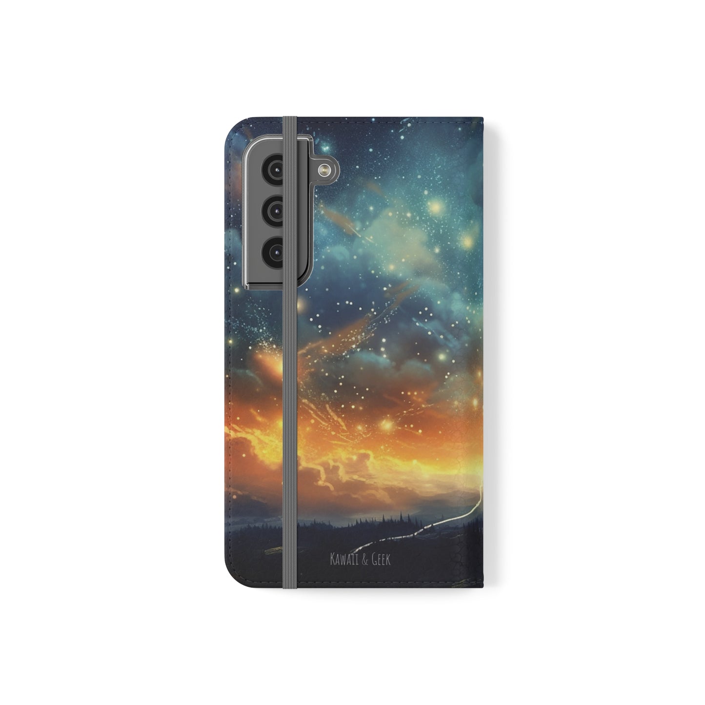 Wonderful Starry Night Flip Phone Case - Embrace the Beauty of the Night Sky