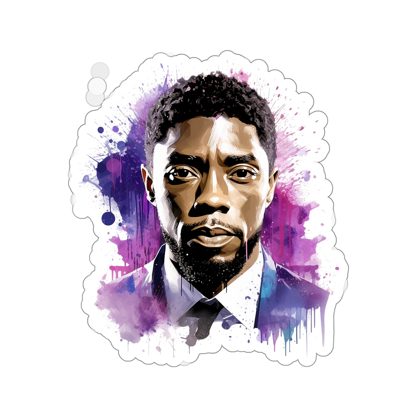 Chadwick Boseman Watercolor Tribute Sticker