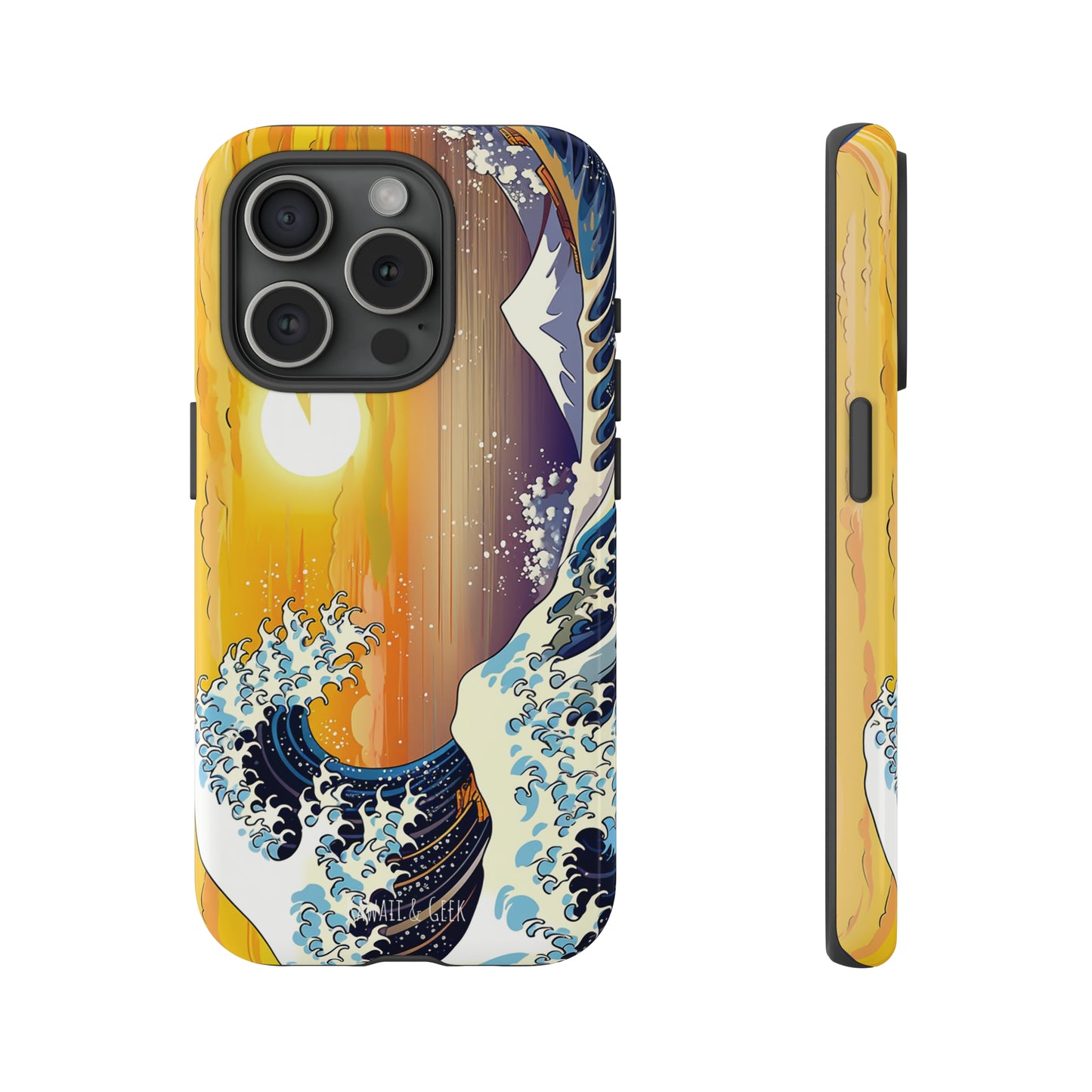 Sunset Big Wave tough Phone Case - Embrace the Majestic Hokusai Style in Your Hands