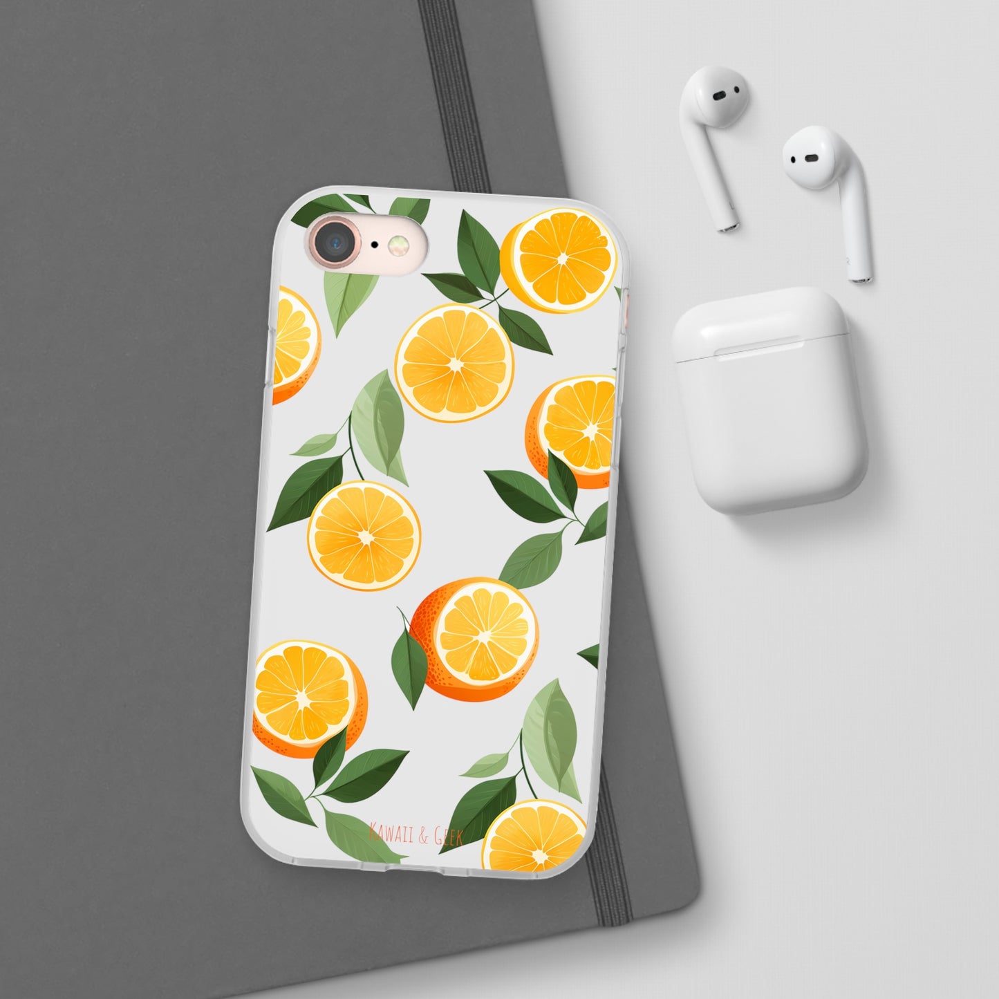 Zesty Orange Slices Transparent Flexi Phone Case