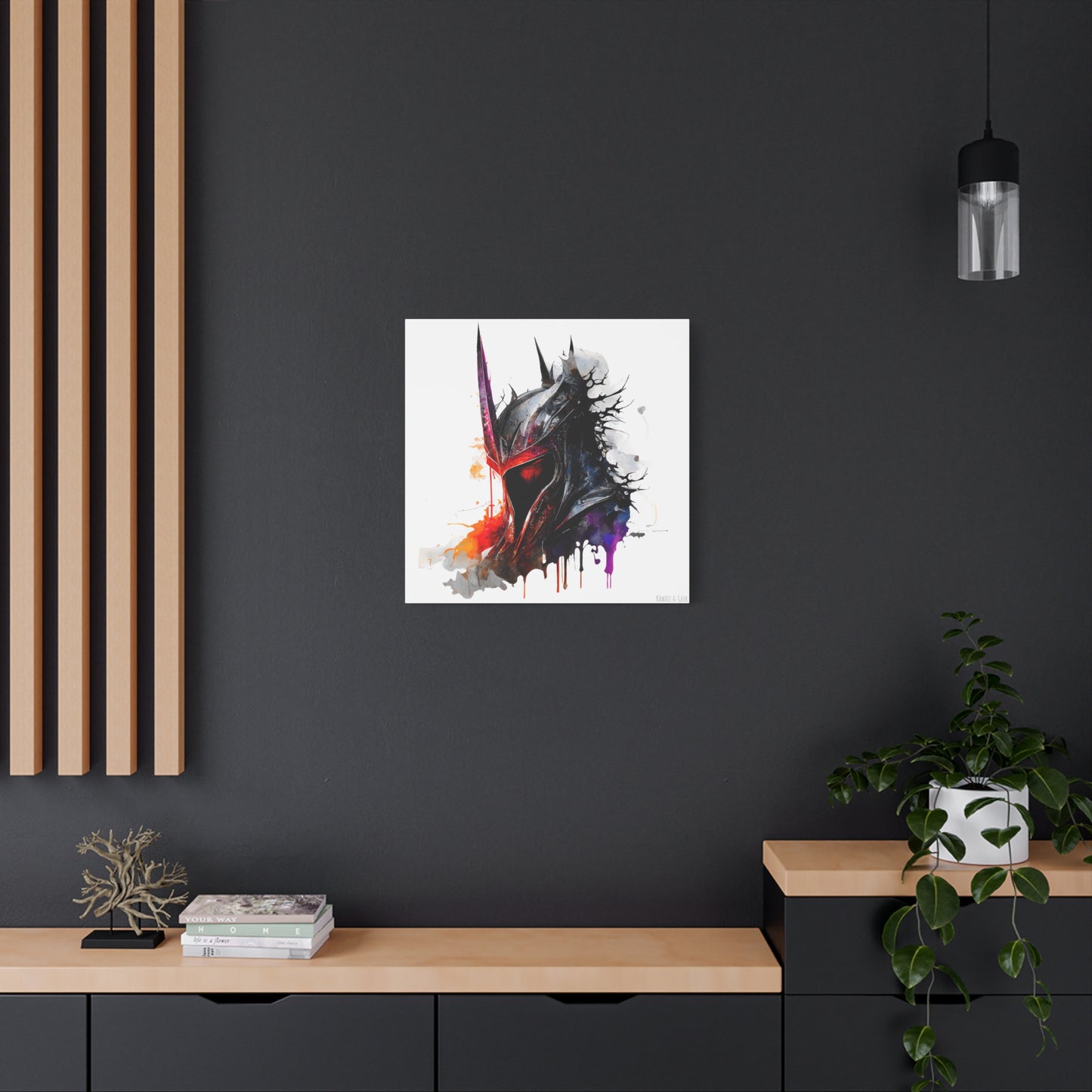 Dark Lord Sauron in Watercolor Style Canva - Add Some Dark and Powerful Art to Your Home