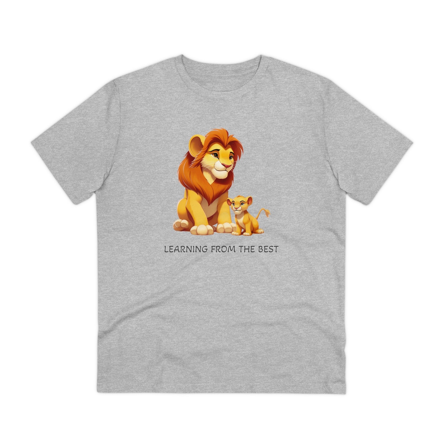 Learning from the Best - Father's Day T-Shirt - Celebrate the Bond with Mufasa and Simba in Eco-Friendly Style