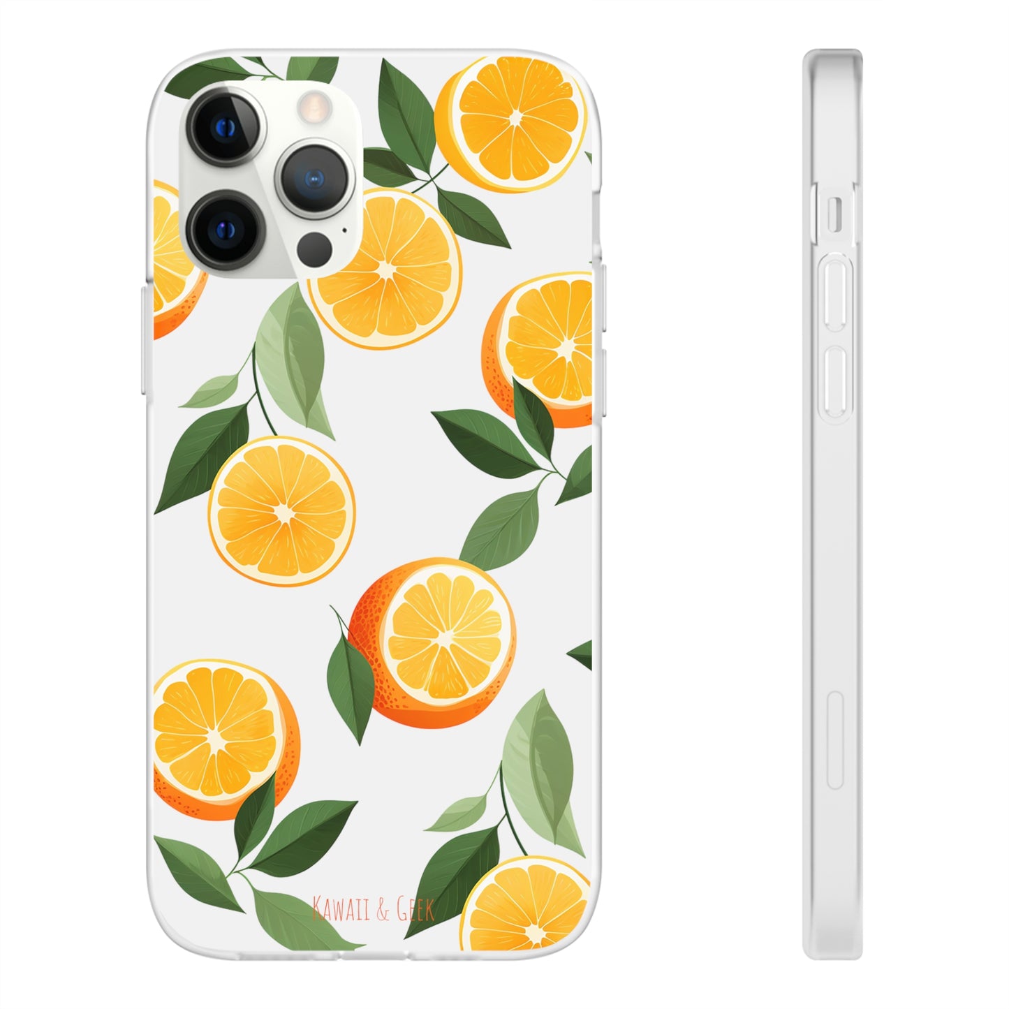 Zesty Orange Slices Transparent Flexi Phone Case