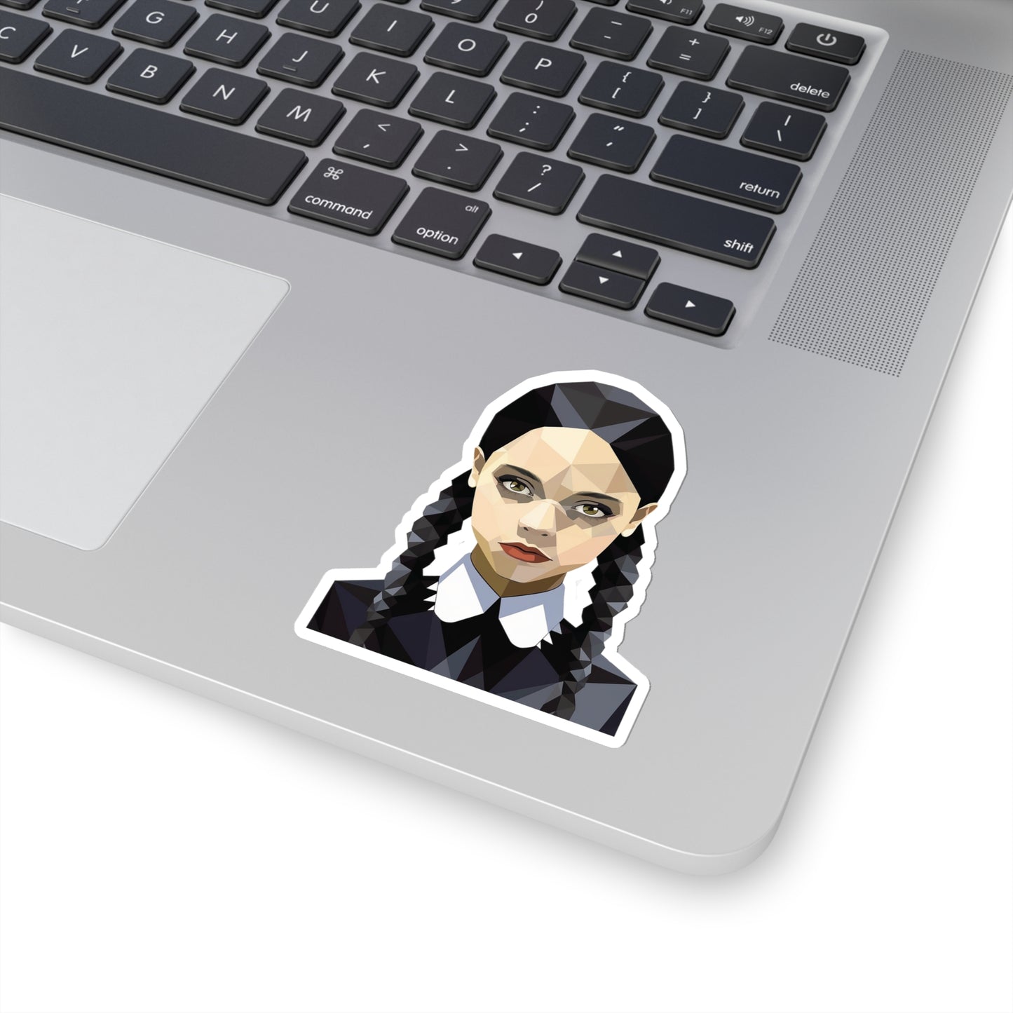 Wednesday Addams Geometric Sticker - Embrace Dark Elegance