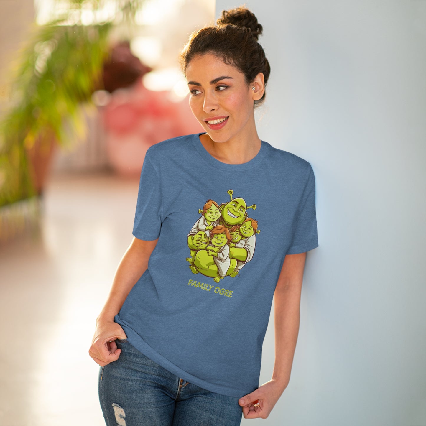 Family Ogre - Unisex Eco-Friendly T-Shirt - Celebrate Father's Day with Shrek and His Kids