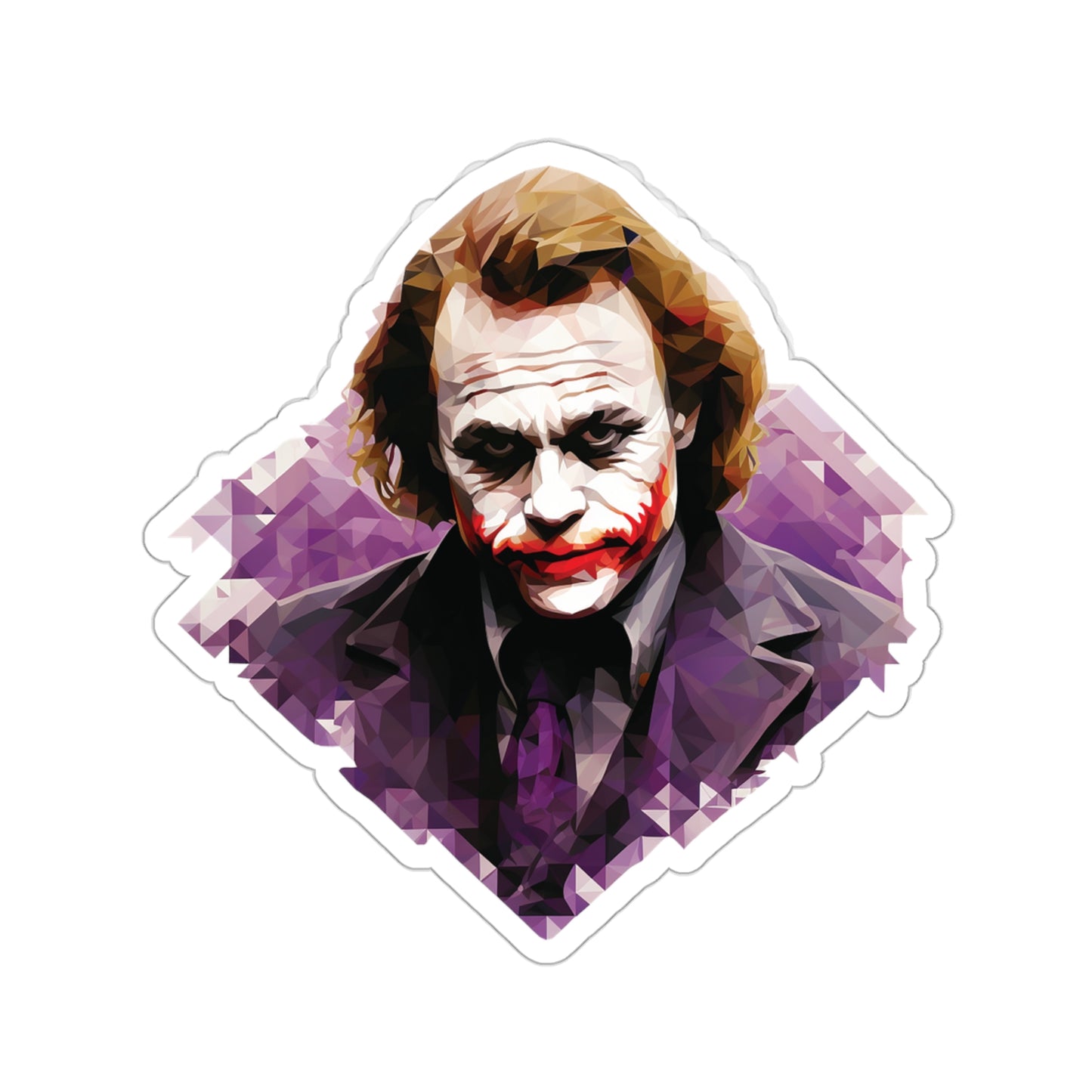 The Joker Heath Ledger Sticker - A Faceted Tribute to a Legendary Performance