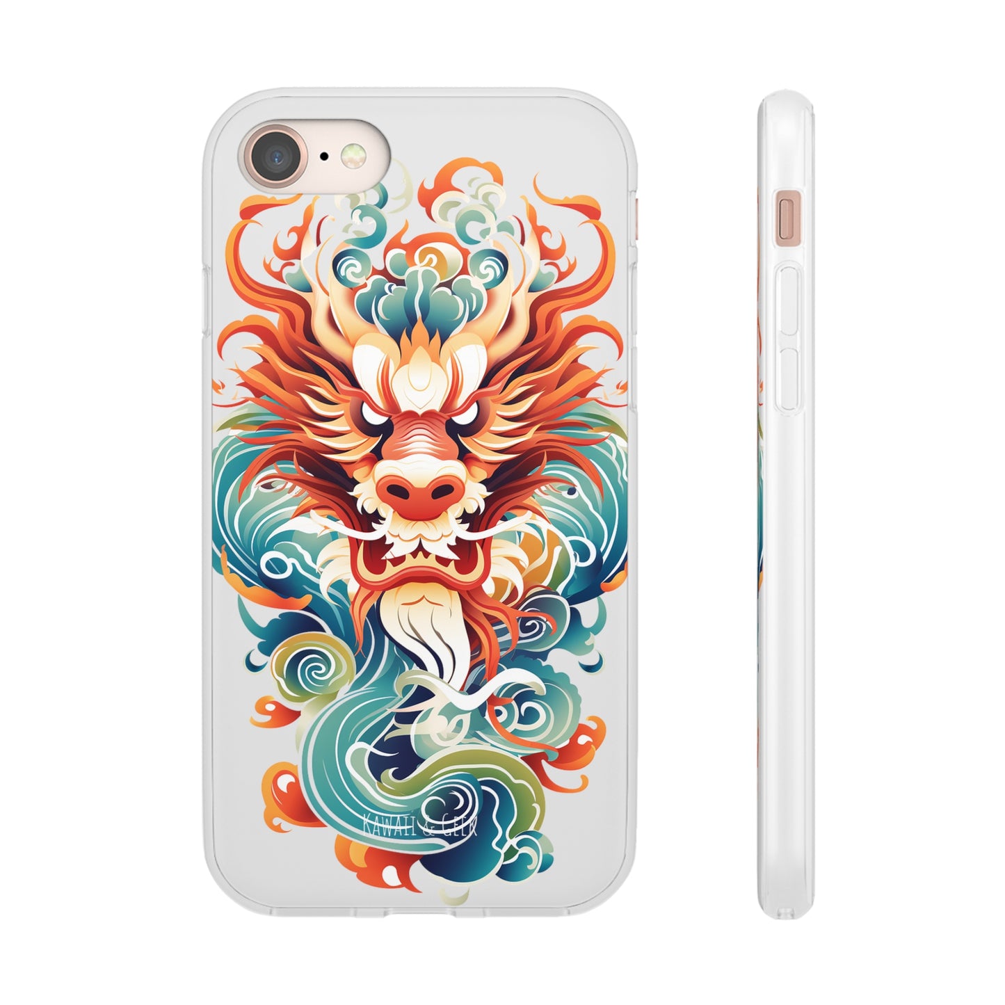 Chinese Ink Dragon Flexi Transparent Phone Case