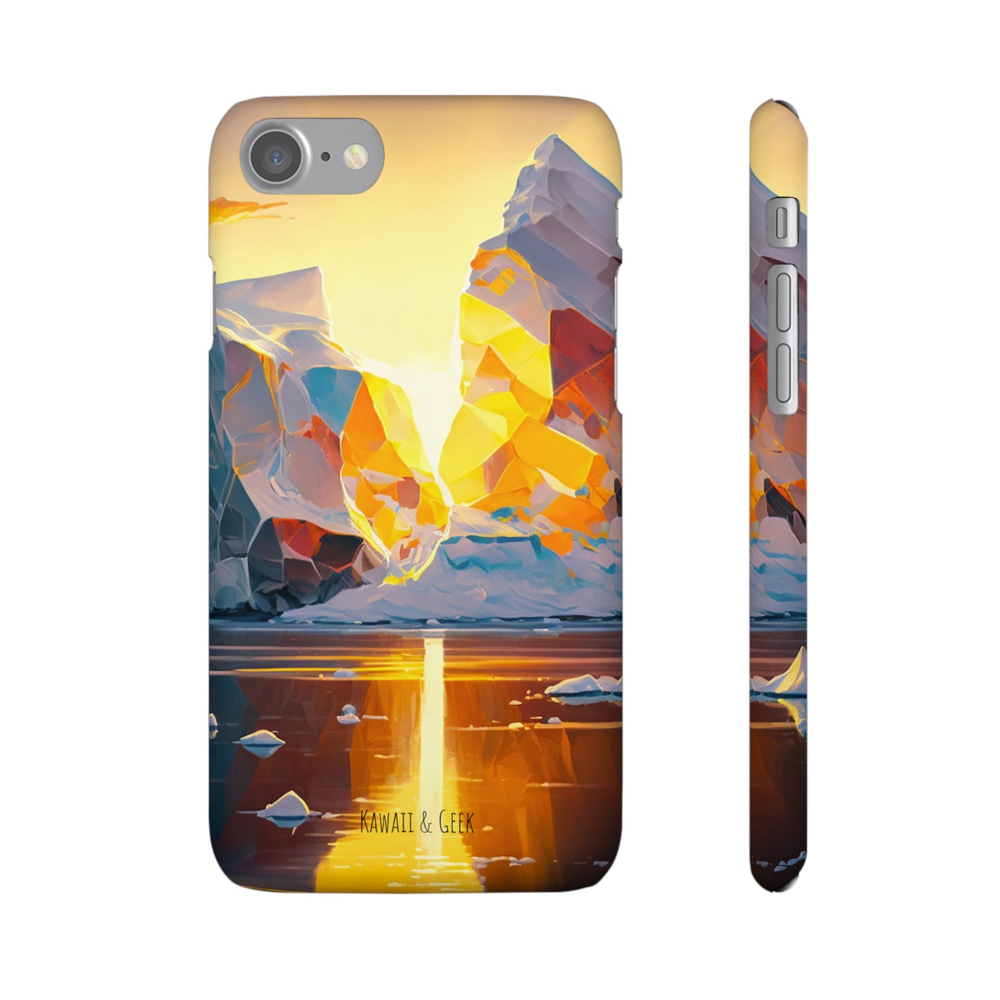 Arctic Landscape and Iceberg at Sunset Phone Case - Capture the Serenity of Nature on Your Device