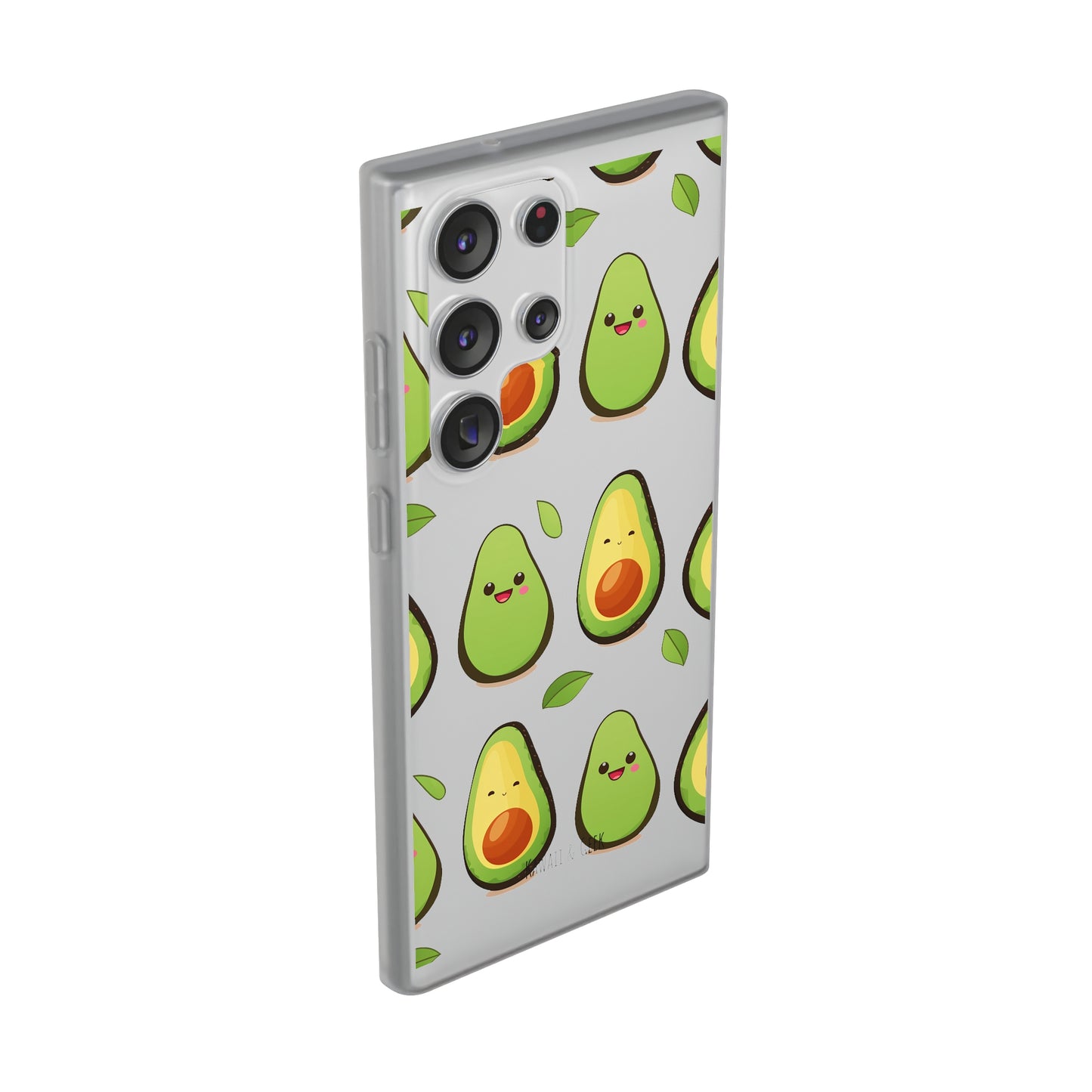 Cute Avocado Transparent Flexi Case: Perfect Blend of Style & Function