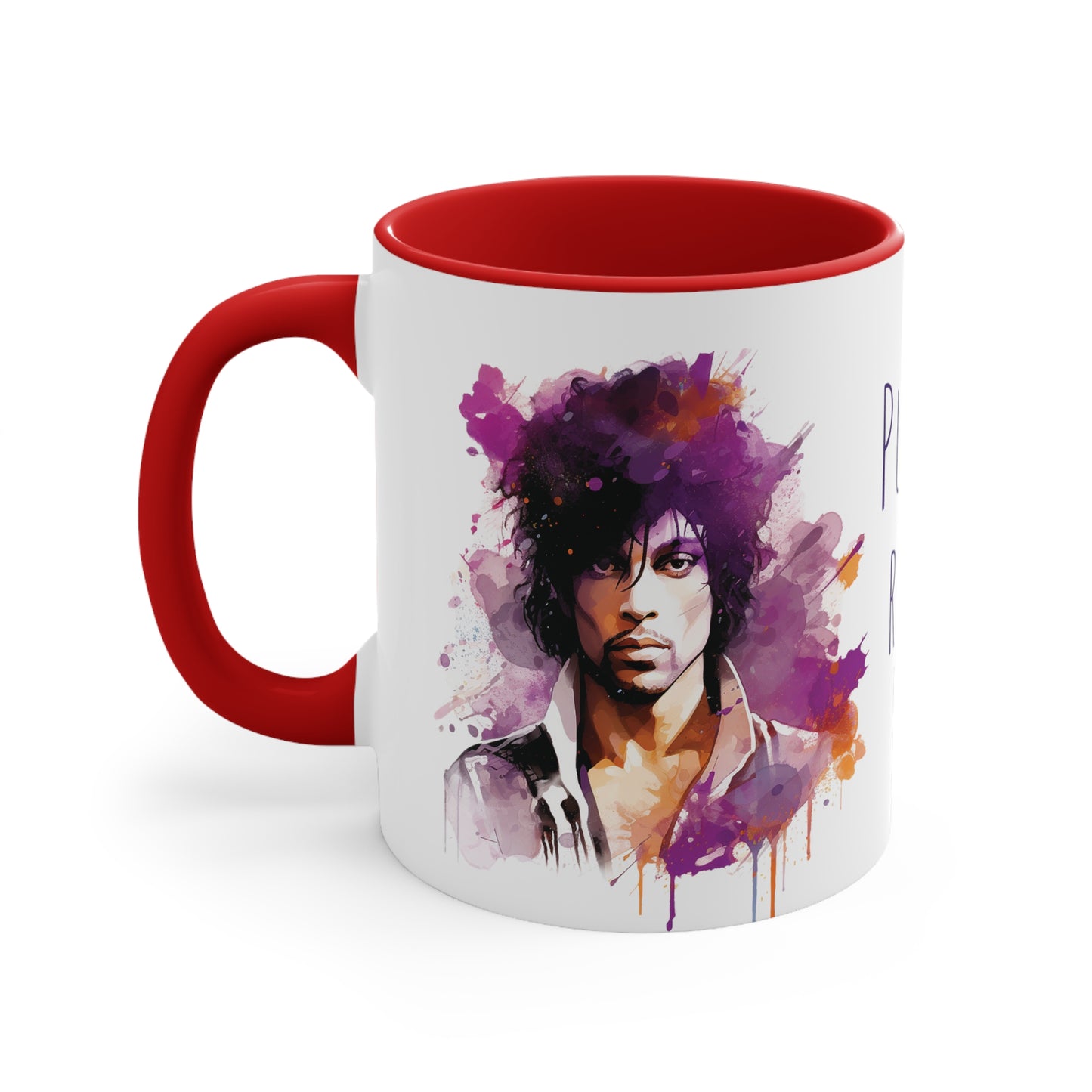 Prince Purple Rain Mug Watercolor Style - Musical Majesty in Every Sip