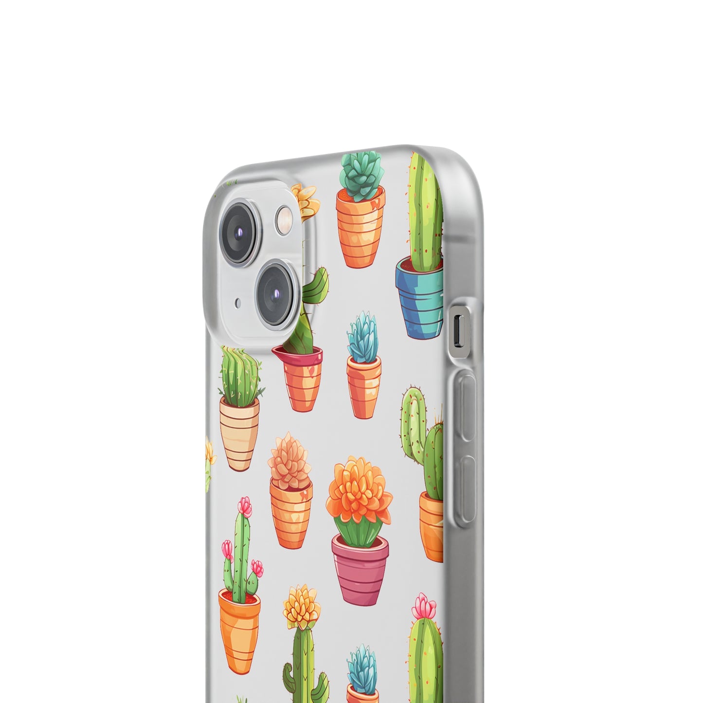 Charming Cactus Flexi and semi Transparent Phone Case