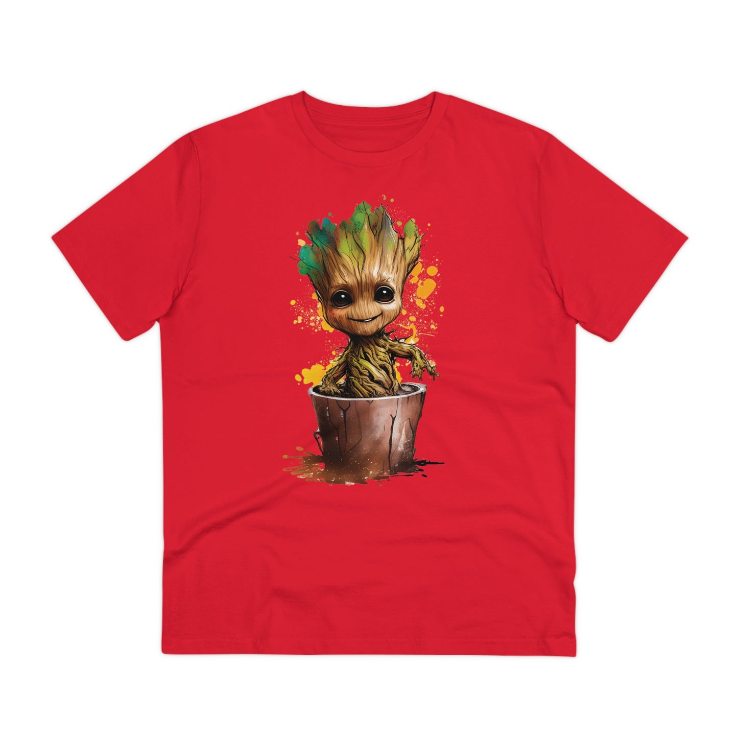 Eco-Friendly Baby Groot Watercolor Style Unisex T-Shirt - Add Some Fun and Sustainable Style to Your Wardrobe